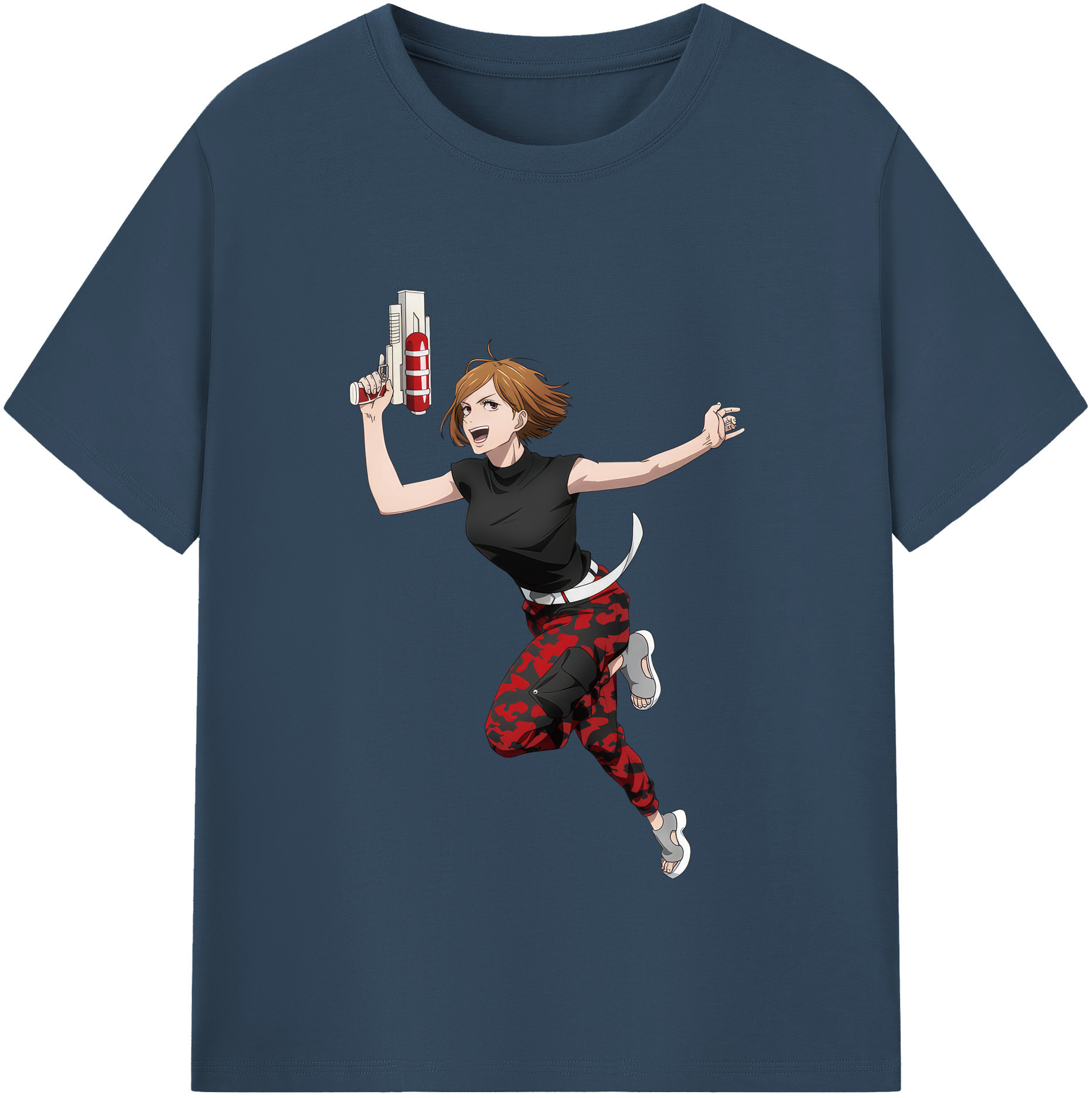 （画像用） 呪術廻戦 Jujutsu Kaisen レディースカジュアルプリントTシャツ（綿100％）