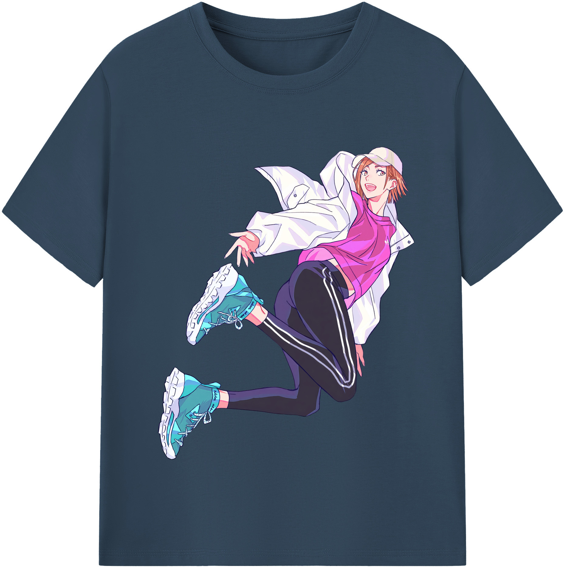（画像用） 呪術廻戦 Jujutsu Kaisen レディースカジュアルプリントTシャツ（綿100％）