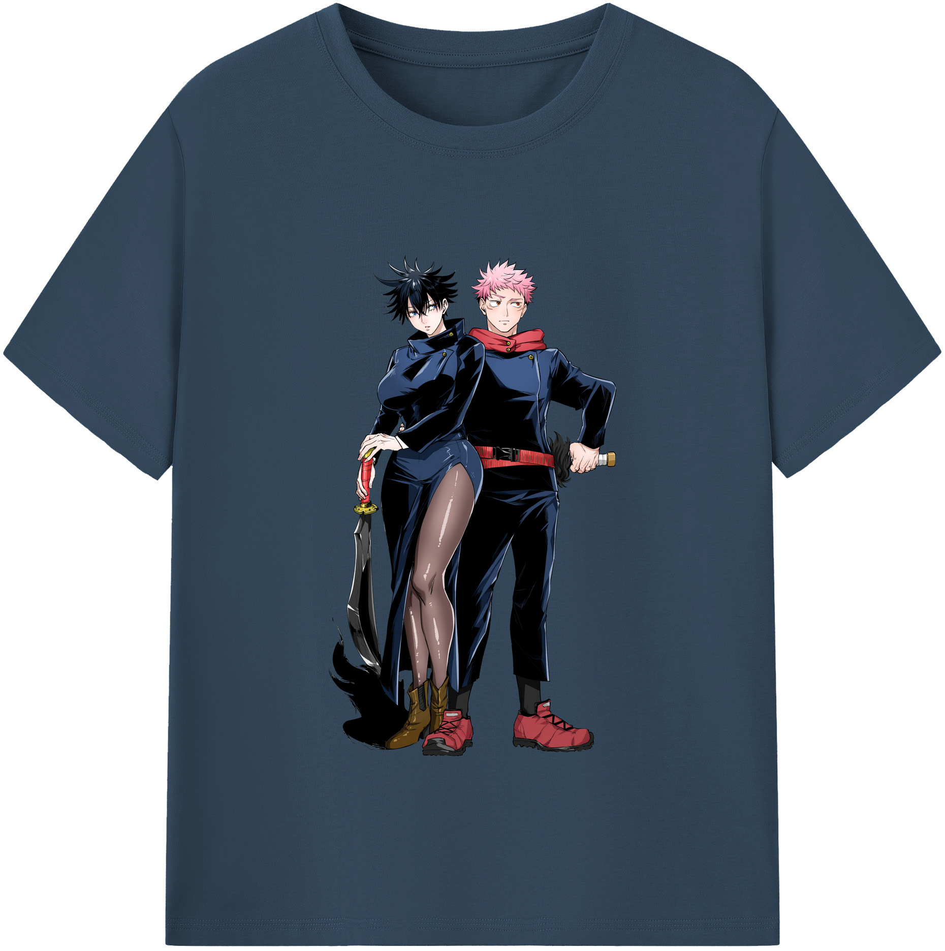 （画像用） 呪術廻戦 Jujutsu Kaisen レディースカジュアルプリントTシャツ（綿100％）