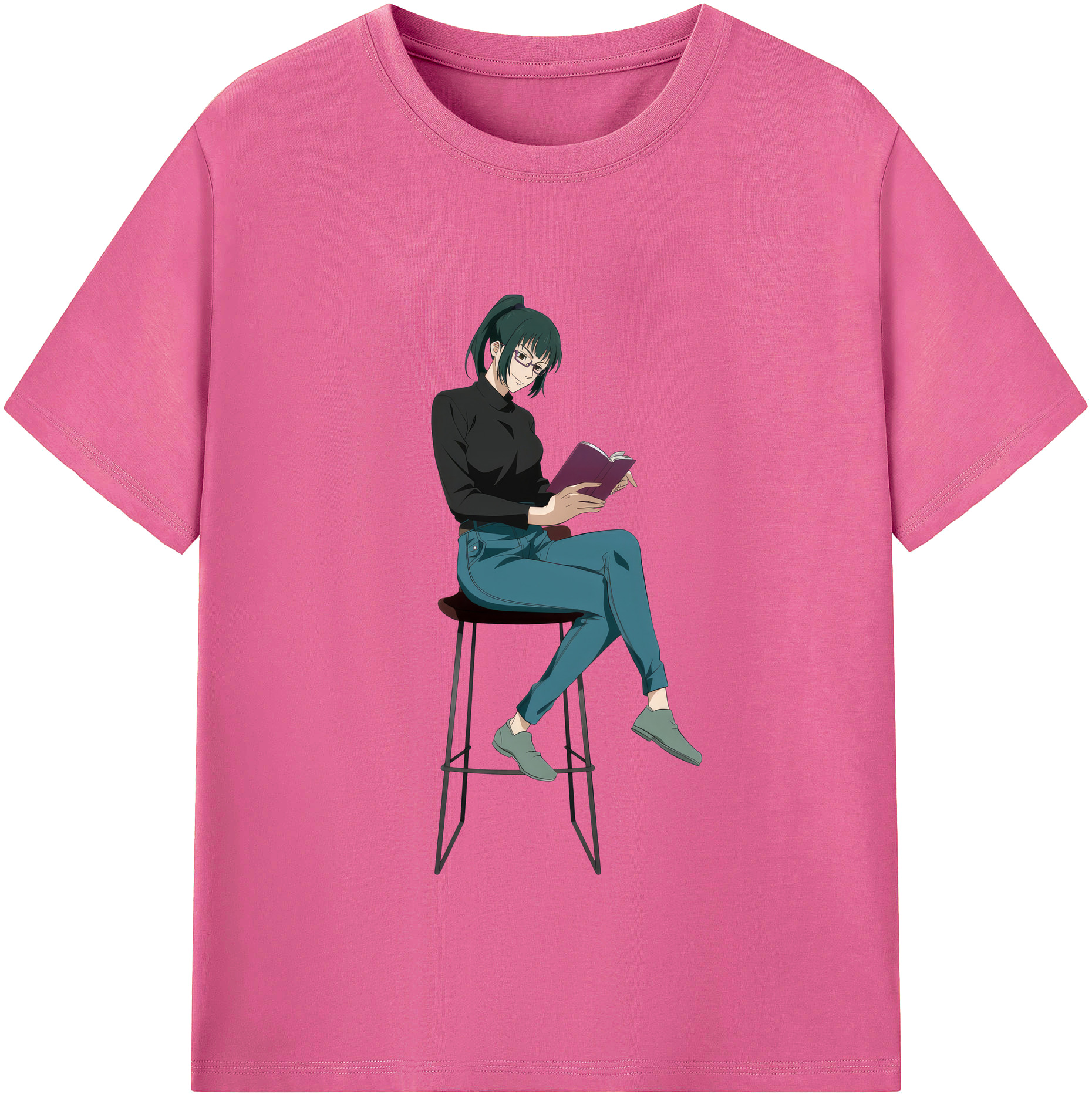 （画像用） 呪術廻戦 Jujutsu Kaisen レディースカジュアルプリントTシャツ（綿100％）