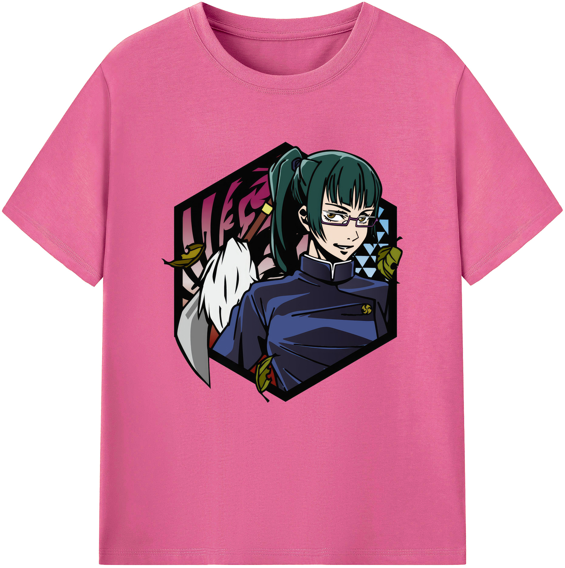 （画像用） 呪術廻戦 Jujutsu Kaisen レディースカジュアルプリントTシャツ（綿100％）