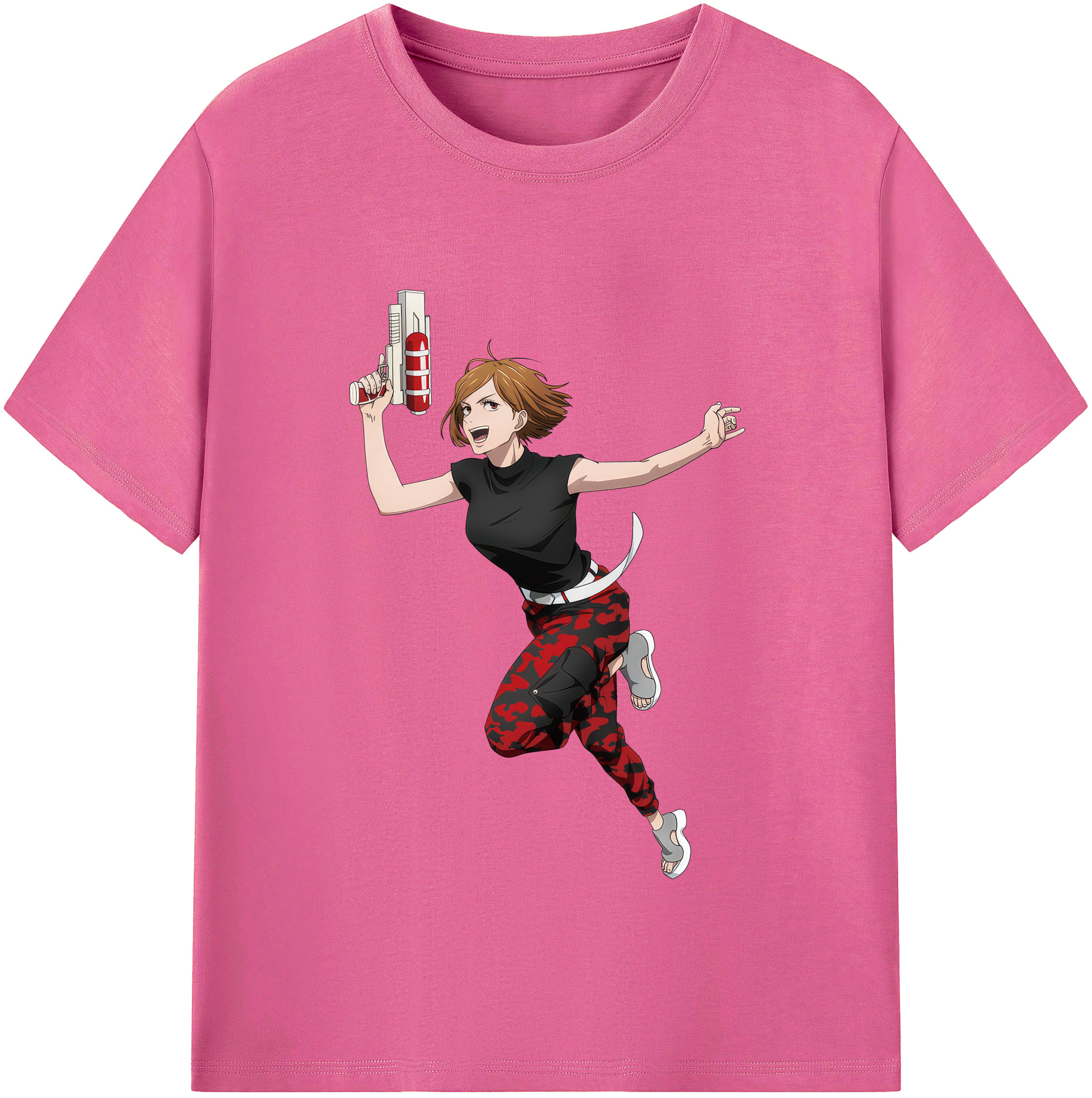 （画像用） 呪術廻戦 Jujutsu Kaisen レディースカジュアルプリントTシャツ（綿100％）