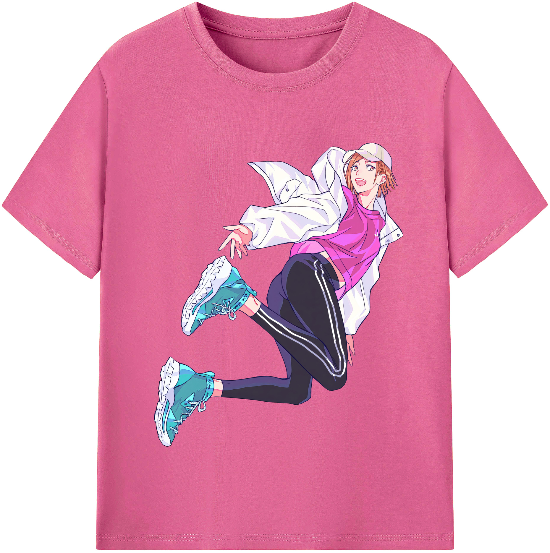 （画像用） 呪術廻戦 Jujutsu Kaisen レディースカジュアルプリントTシャツ（綿100％）