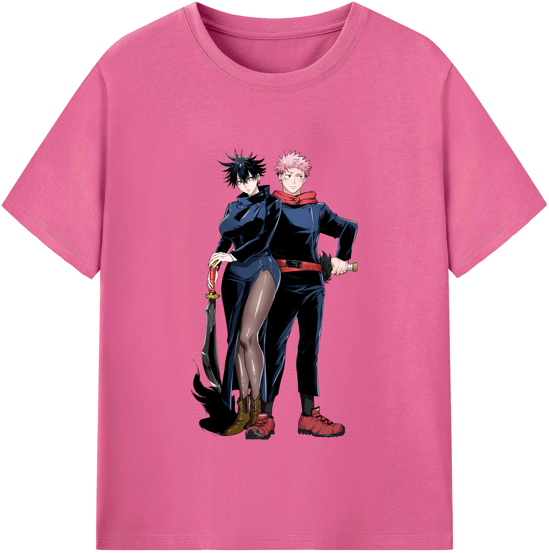 （画像用） 呪術廻戦 Jujutsu Kaisen レディースカジュアルプリントTシャツ（綿100％）