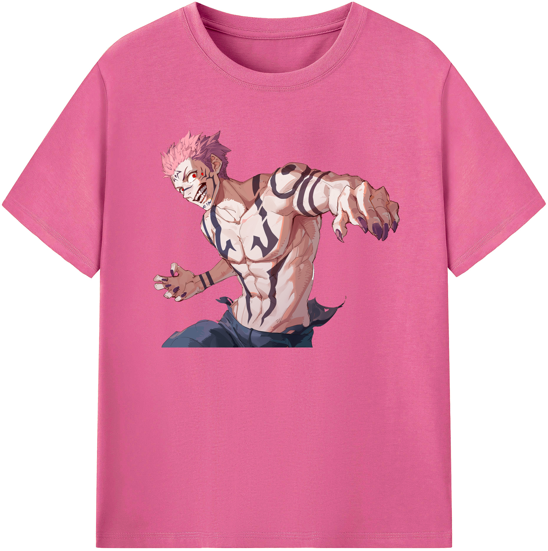 （画像用） 呪術廻戦 Jujutsu Kaisen レディースカジュアルプリントTシャツ（綿100％）