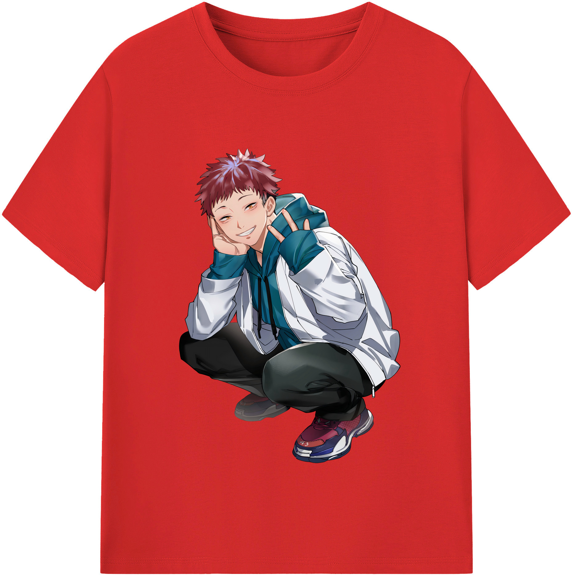 （画像用） 呪術廻戦 Jujutsu Kaisen レディースカジュアルプリントTシャツ（綿100％）