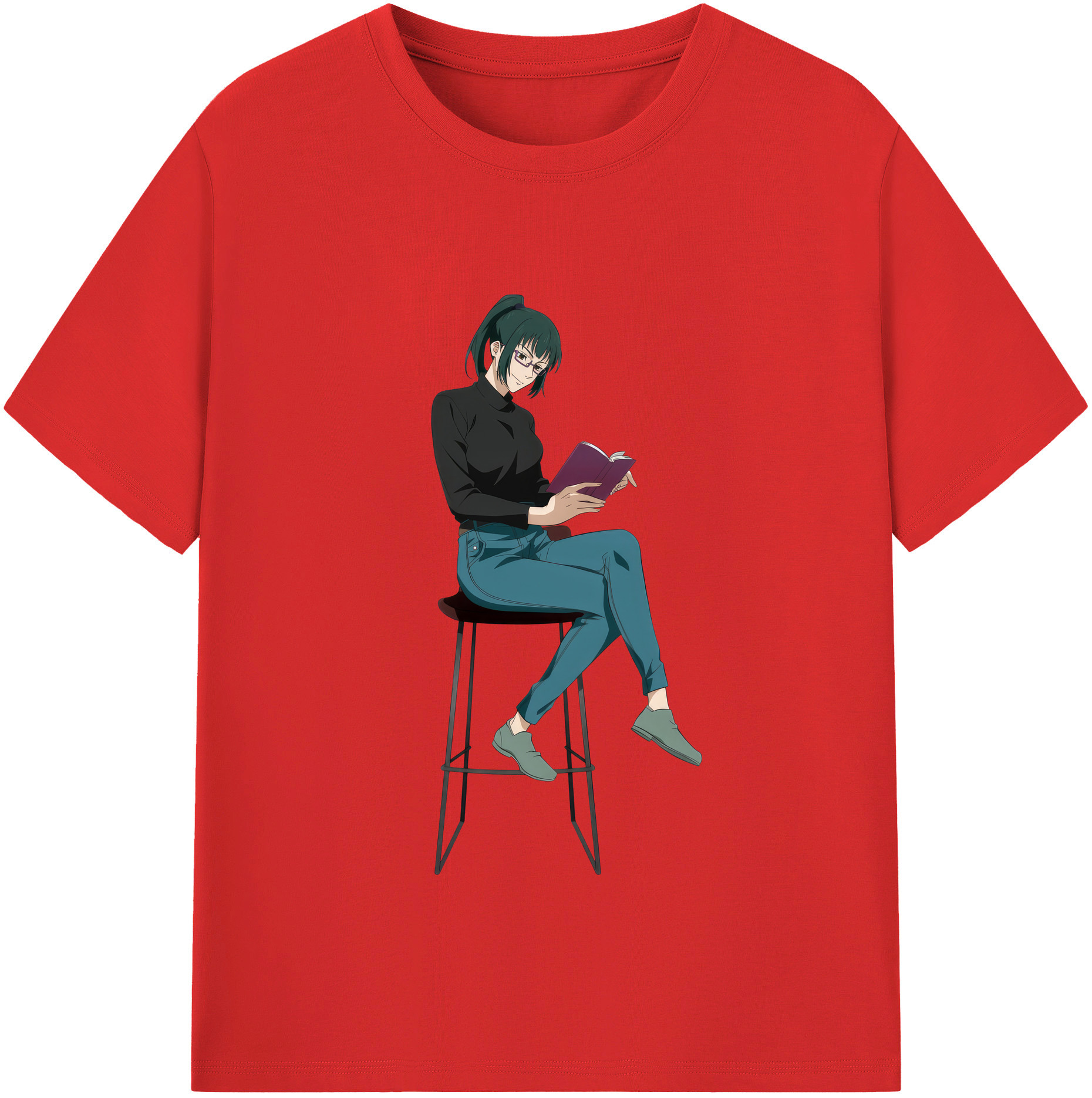 （画像用） 呪術廻戦 Jujutsu Kaisen レディースカジュアルプリントTシャツ（綿100％）