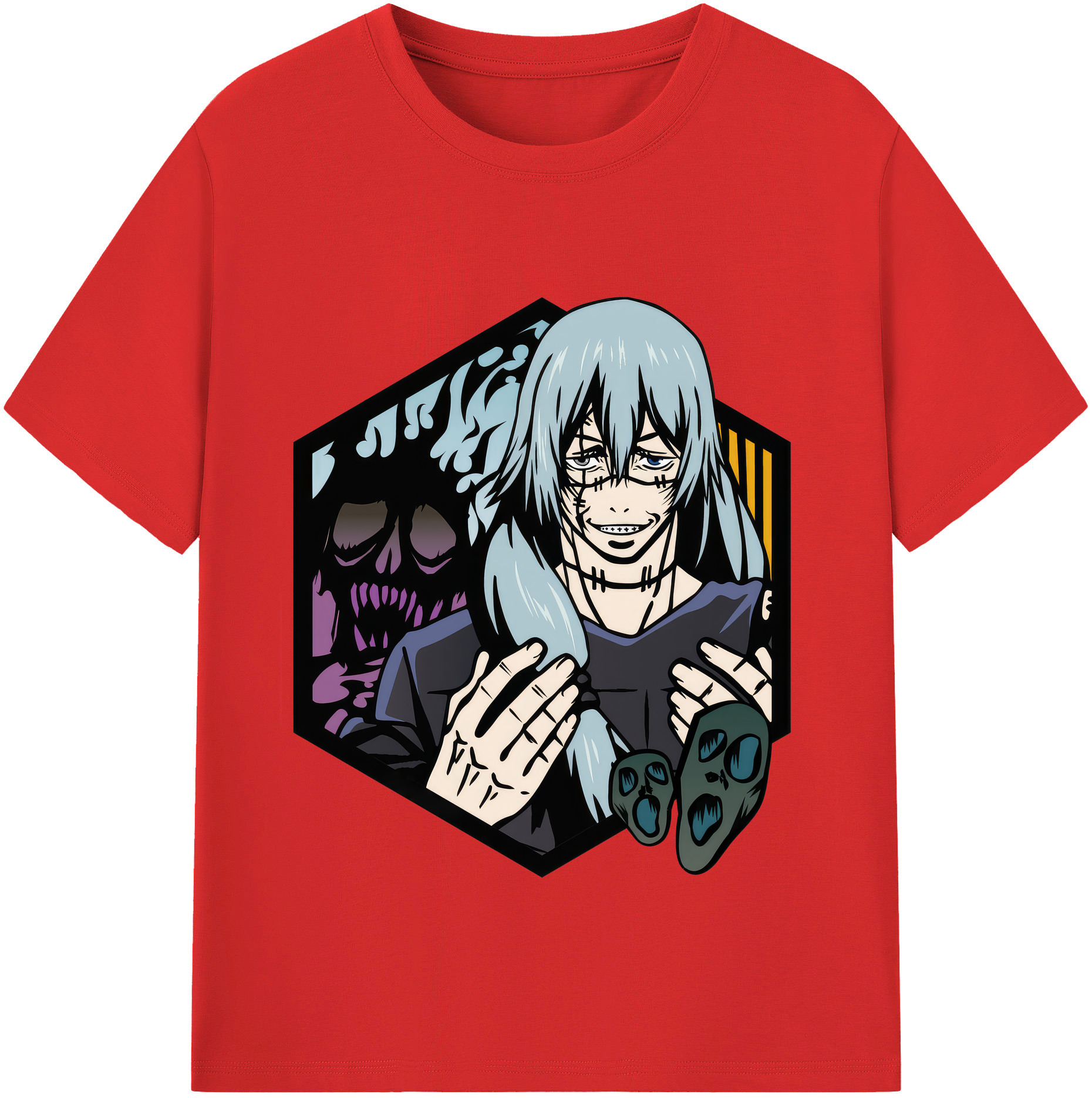 （画像用） 呪術廻戦 Jujutsu Kaisen レディースカジュアルプリントTシャツ（綿100％）