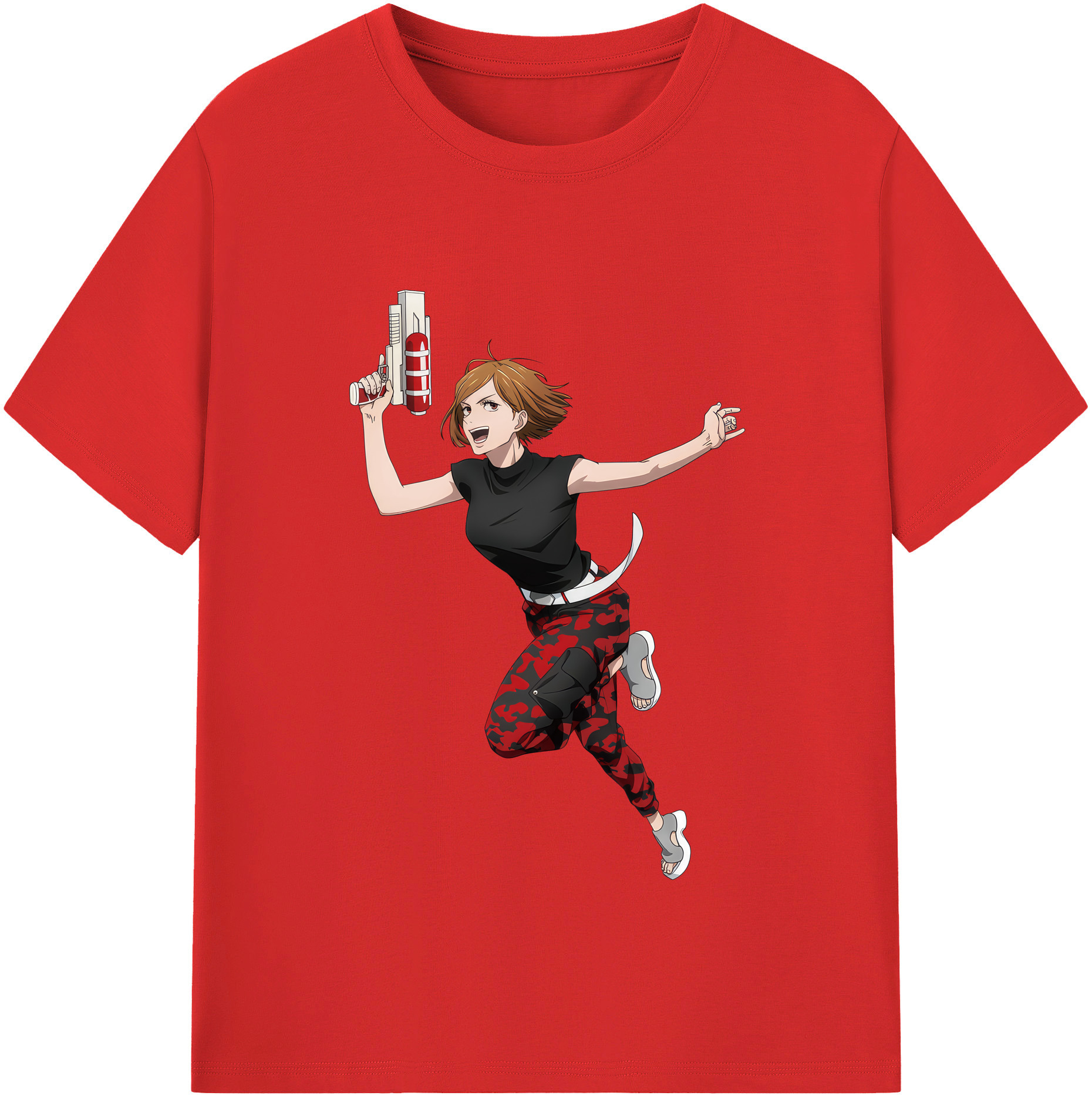 （画像用） 呪術廻戦 Jujutsu Kaisen レディースカジュアルプリントTシャツ（綿100％）
