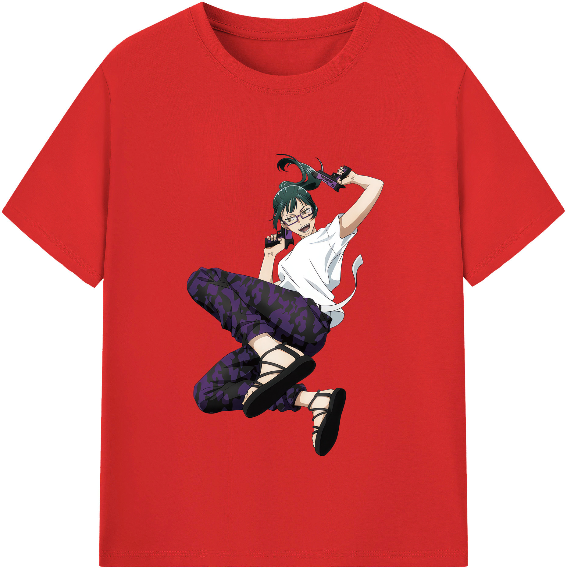 （画像用） 呪術廻戦 Jujutsu Kaisen レディースカジュアルプリントTシャツ（綿100％）