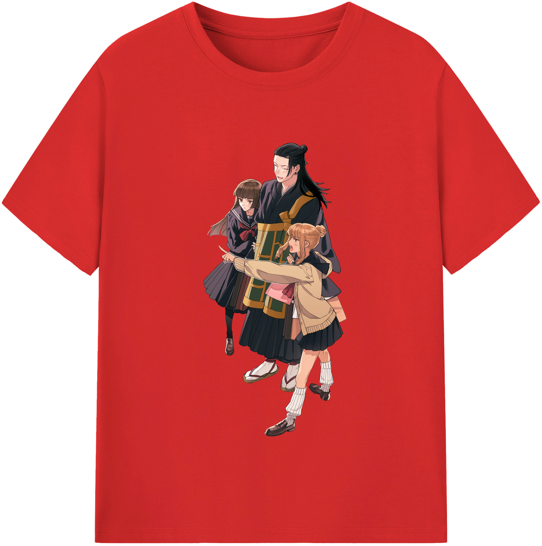 （画像用） 呪術廻戦 Jujutsu Kaisen レディースカジュアルプリントTシャツ（綿100％）