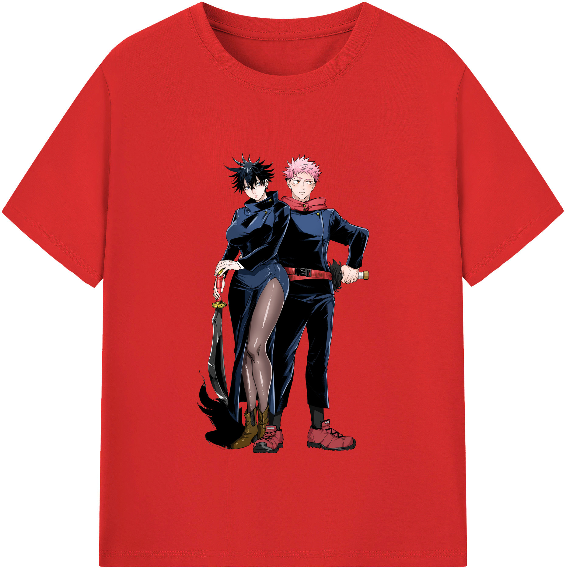 （画像用） 呪術廻戦 Jujutsu Kaisen レディースカジュアルプリントTシャツ（綿100％）