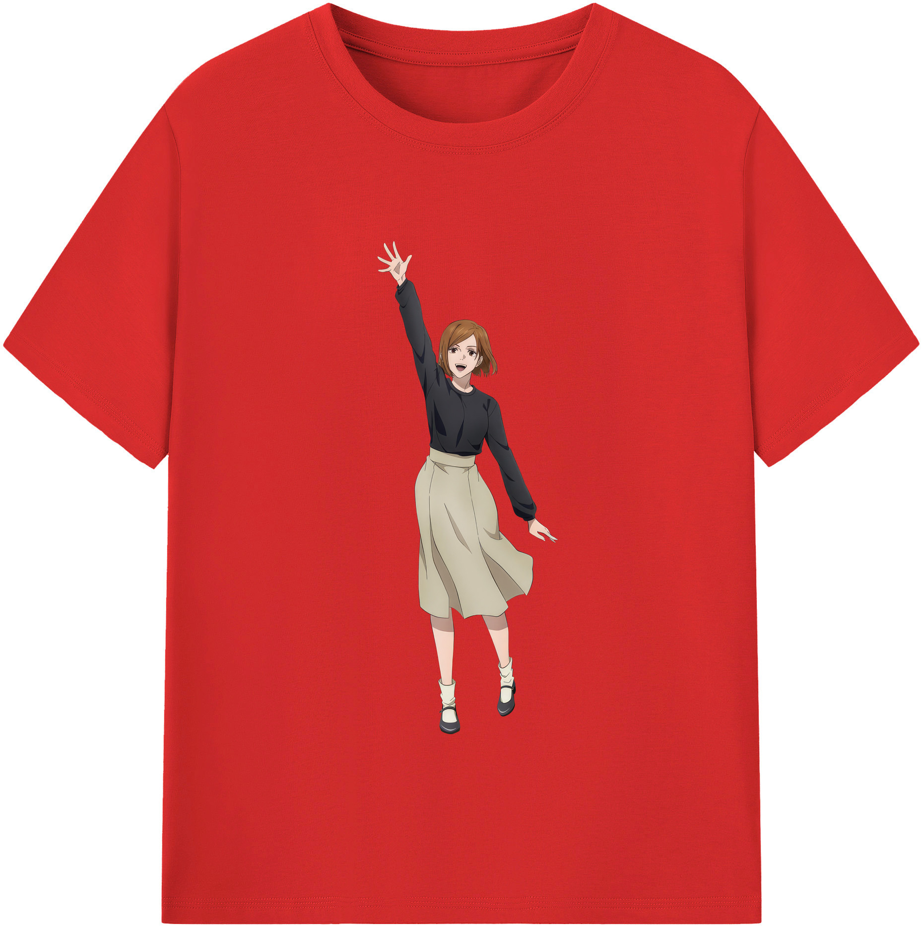 （画像用） 呪術廻戦 Jujutsu Kaisen レディースカジュアルプリントTシャツ（綿100％）