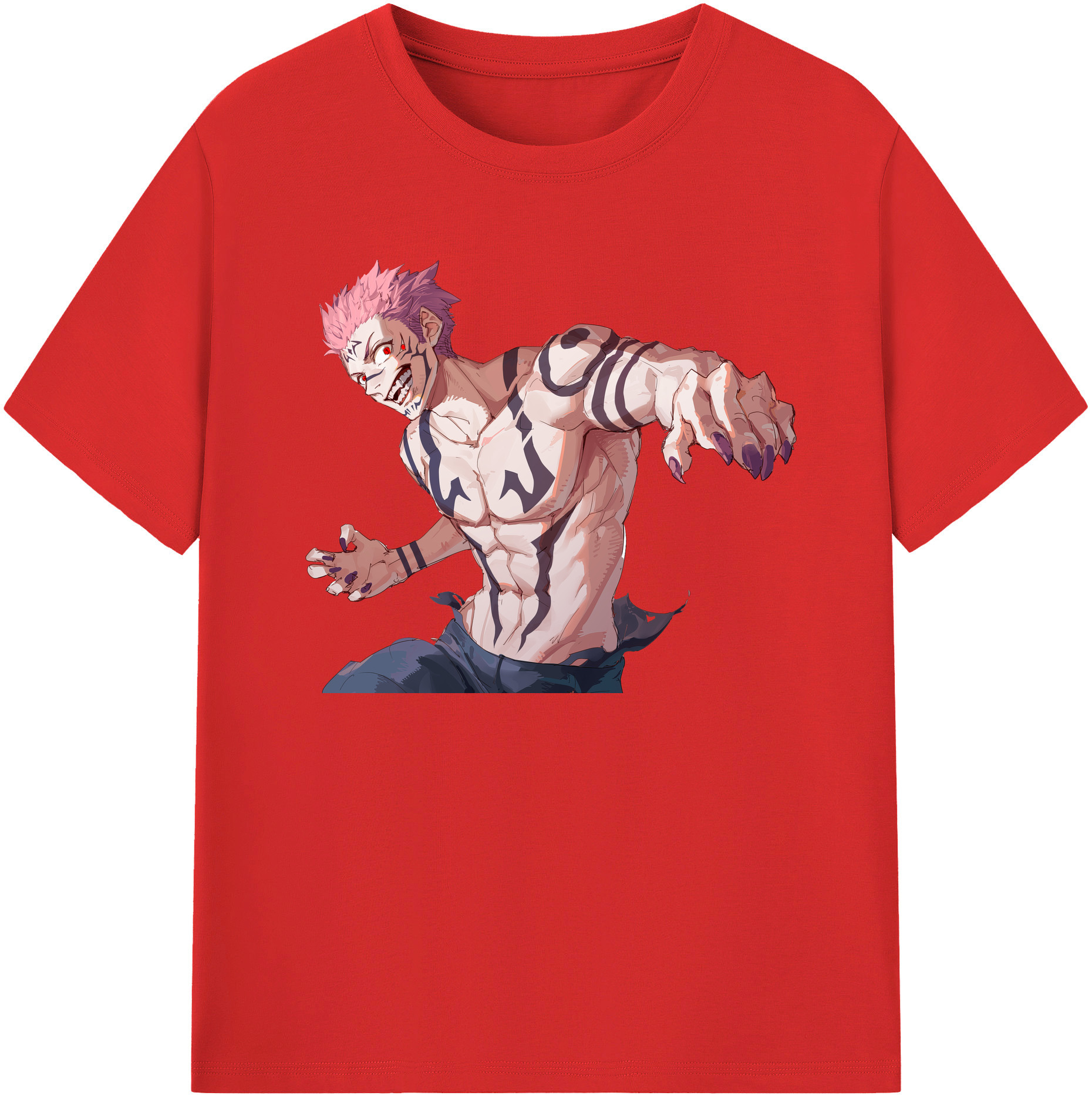 （画像用） 呪術廻戦 Jujutsu Kaisen レディースカジュアルプリントTシャツ（綿100％）