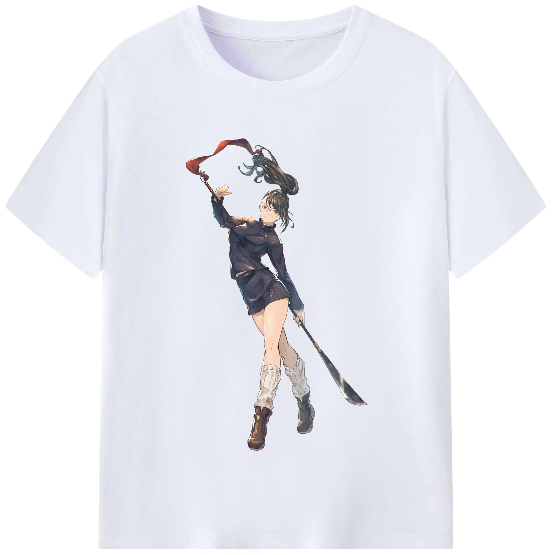 （画像用） 呪術廻戦 Jujutsu Kaisen レディースカジュアルプリントTシャツ（綿100％）