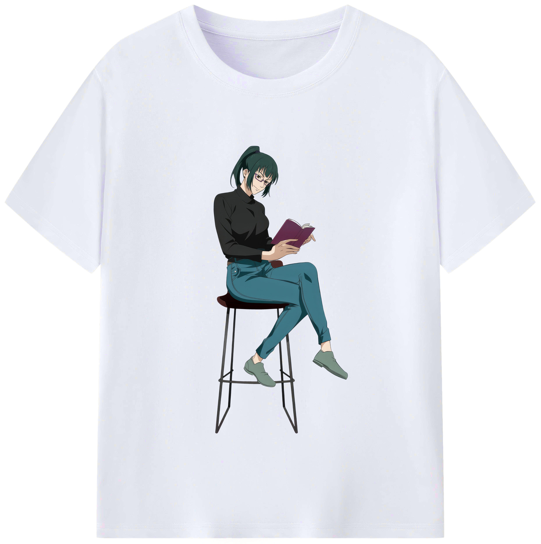 （画像用） 呪術廻戦 Jujutsu Kaisen レディースカジュアルプリントTシャツ（綿100％）