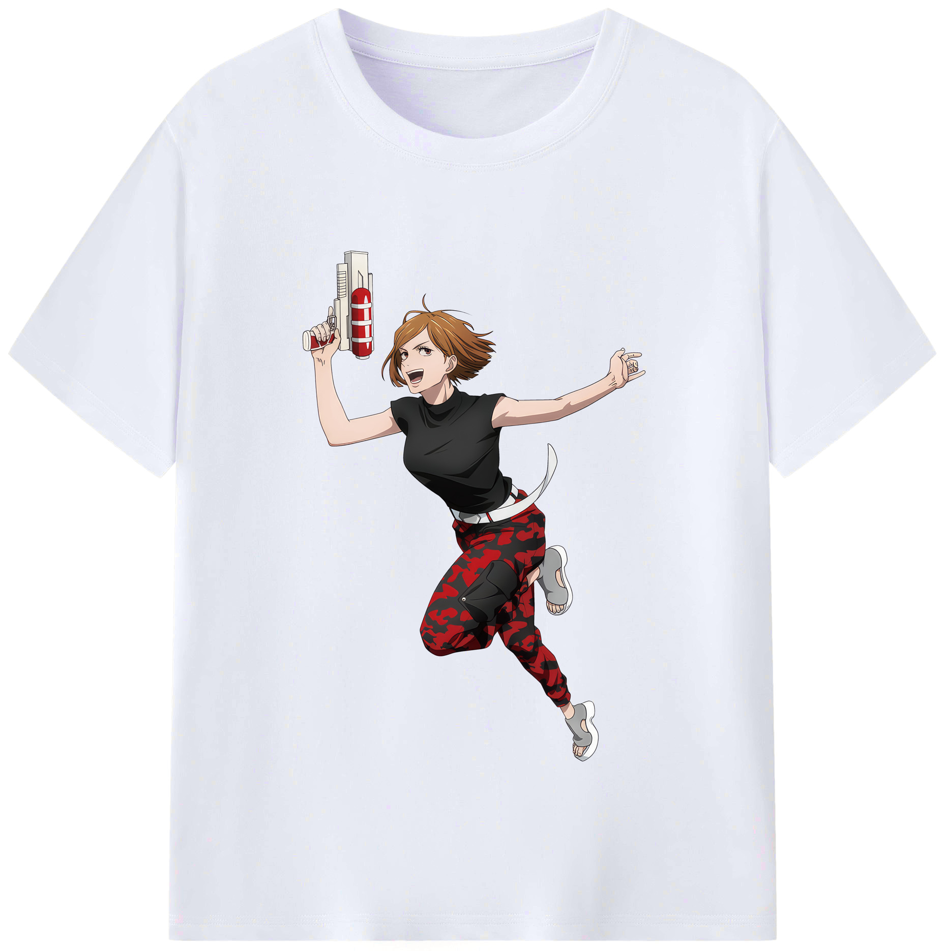 （画像用） 呪術廻戦 Jujutsu Kaisen レディースカジュアルプリントTシャツ（綿100％）
