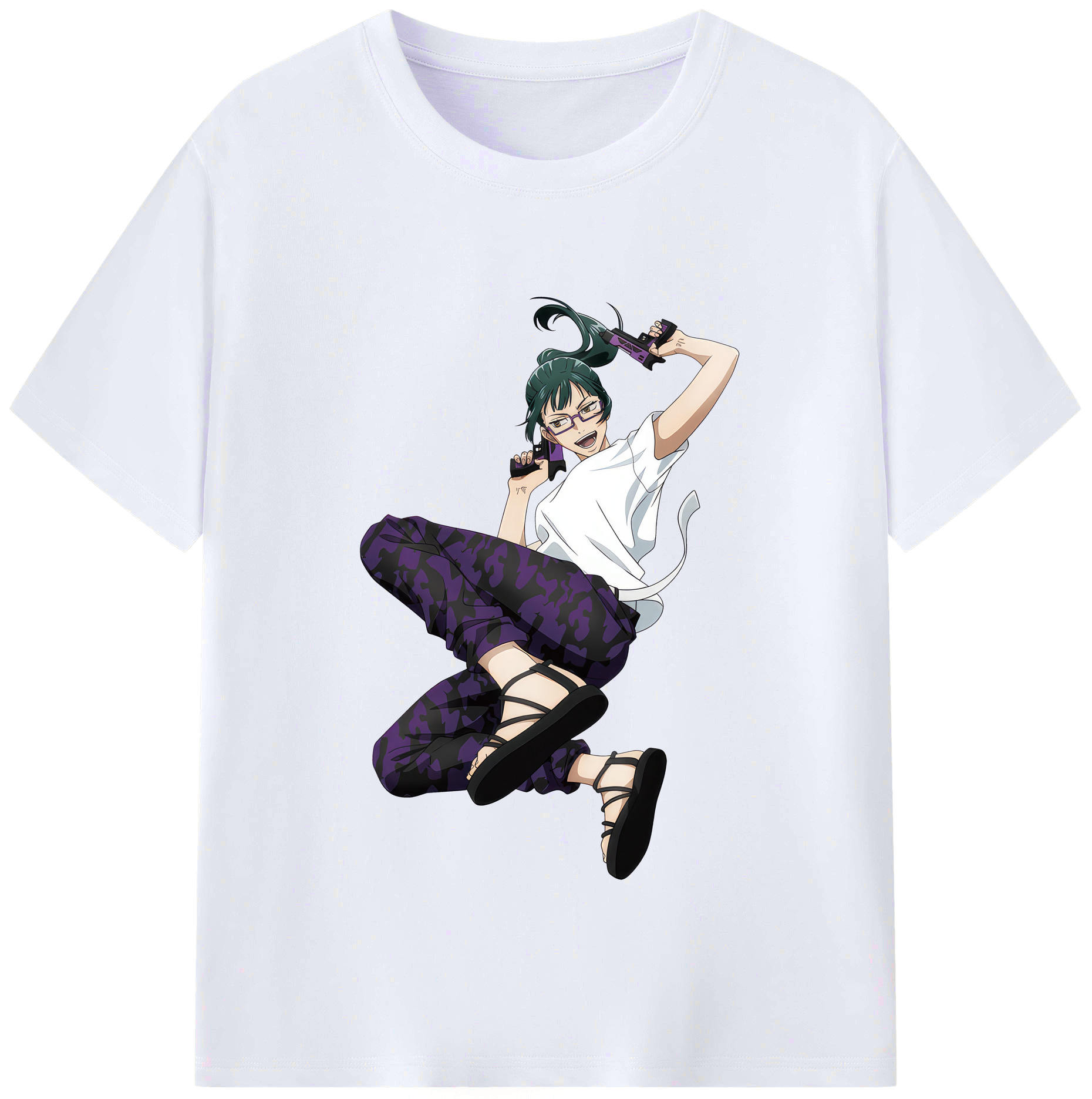 （画像用） 呪術廻戦 Jujutsu Kaisen レディースカジュアルプリントTシャツ（綿100％）