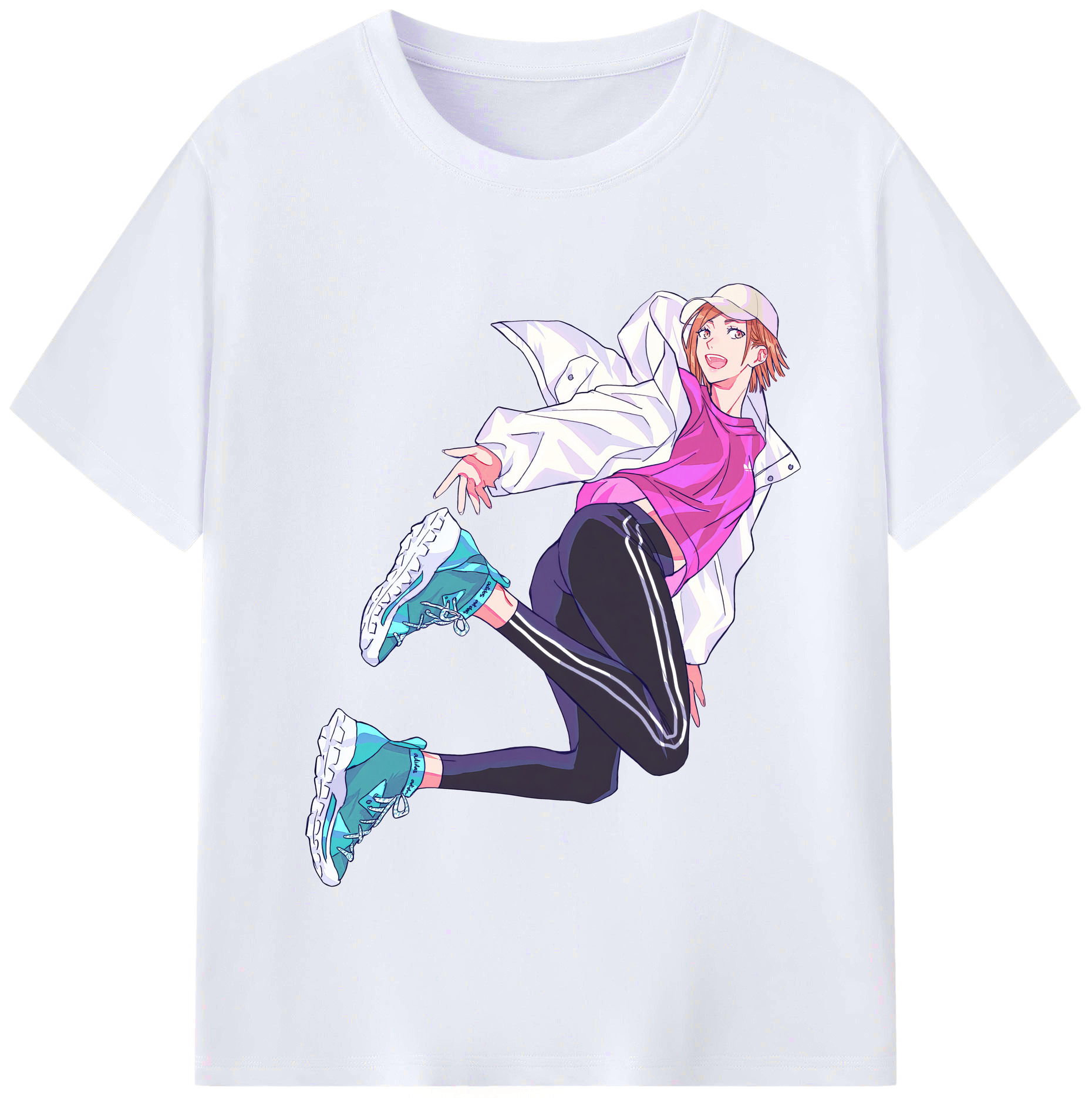 （画像用） 呪術廻戦 Jujutsu Kaisen レディースカジュアルプリントTシャツ（綿100％）