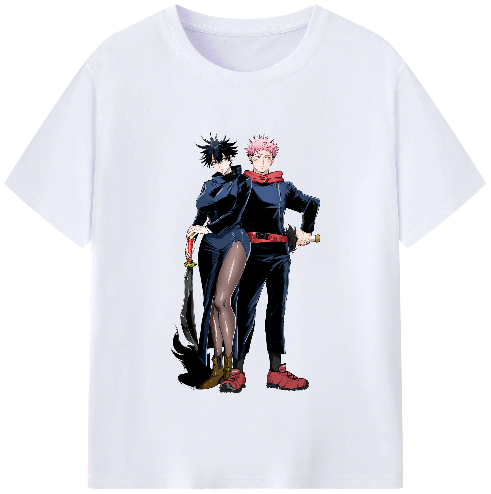 （画像用） 呪術廻戦 Jujutsu Kaisen レディースカジュアルプリントTシャツ（綿100％）