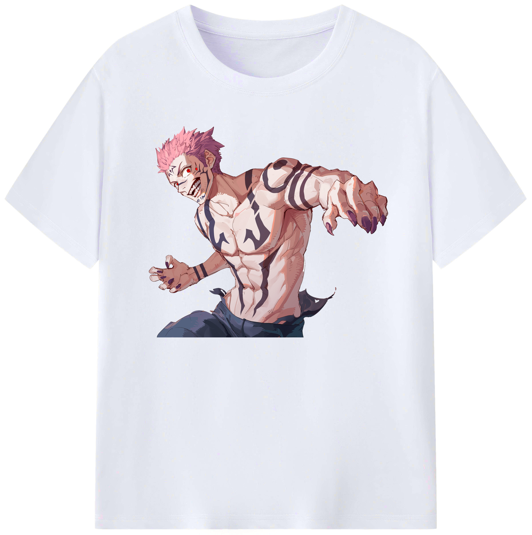 （画像用） 呪術廻戦 Jujutsu Kaisen レディースカジュアルプリントTシャツ（綿100％）