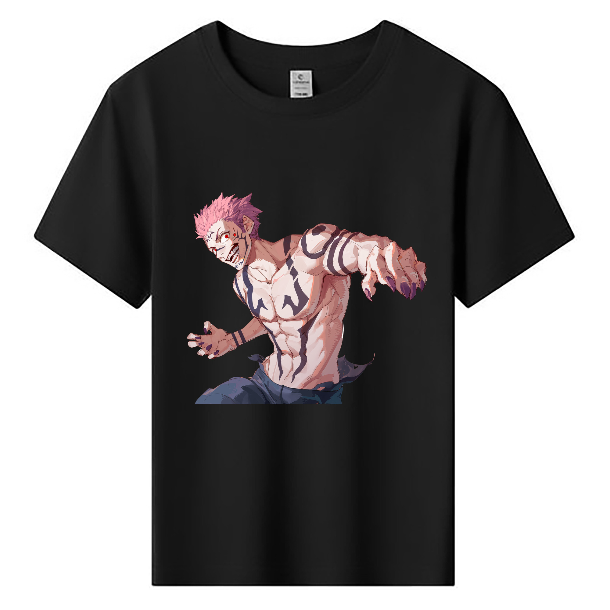 （画像用） 呪術廻戦 Jujutsu Kaisen 綿100％キッズTシャツ（フロントプリント）