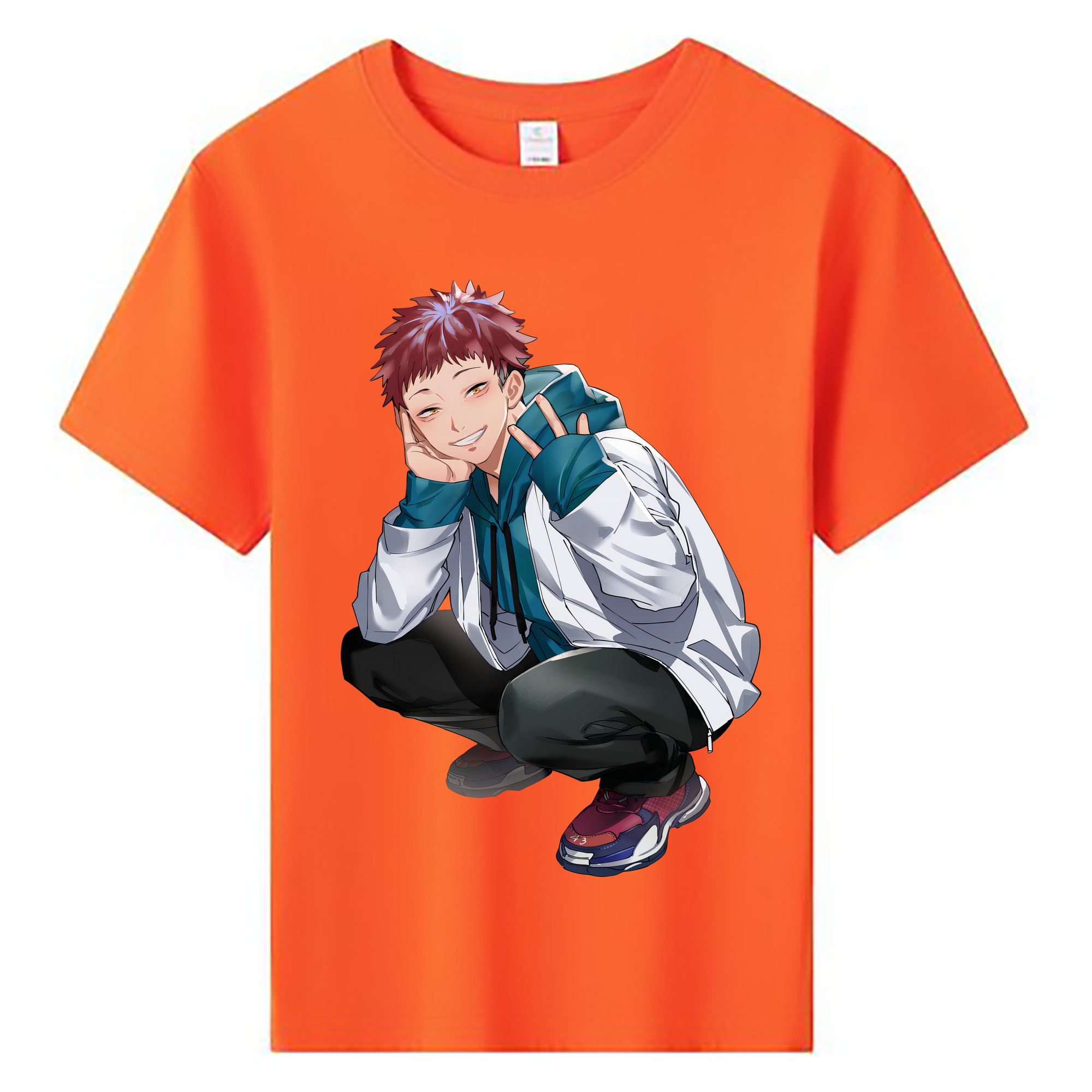 （画像用） 呪術廻戦 Jujutsu Kaisen 綿100％キッズTシャツ（フロントプリント）