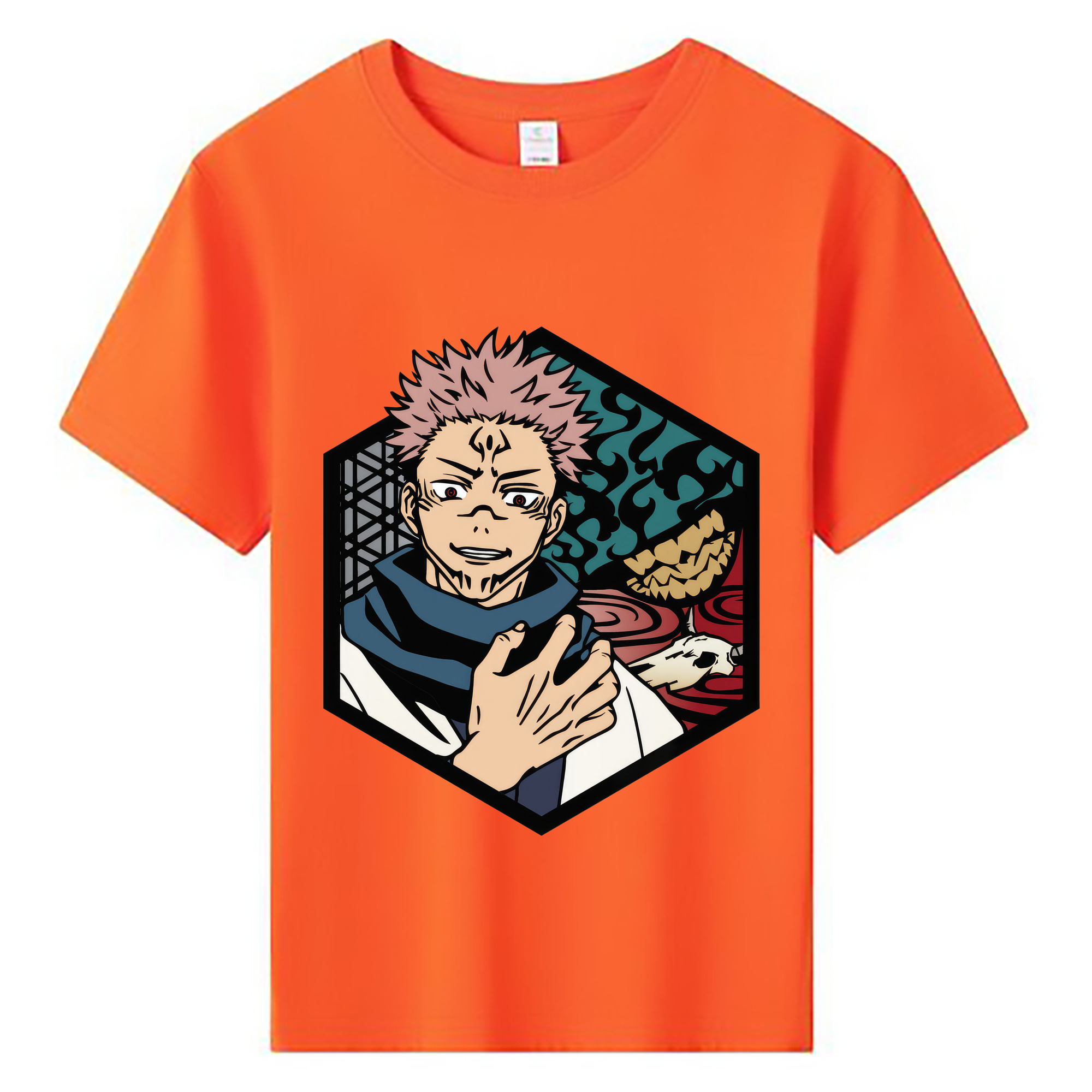 （画像用） 呪術廻戦 Jujutsu Kaisen 綿100％キッズTシャツ（フロントプリント）