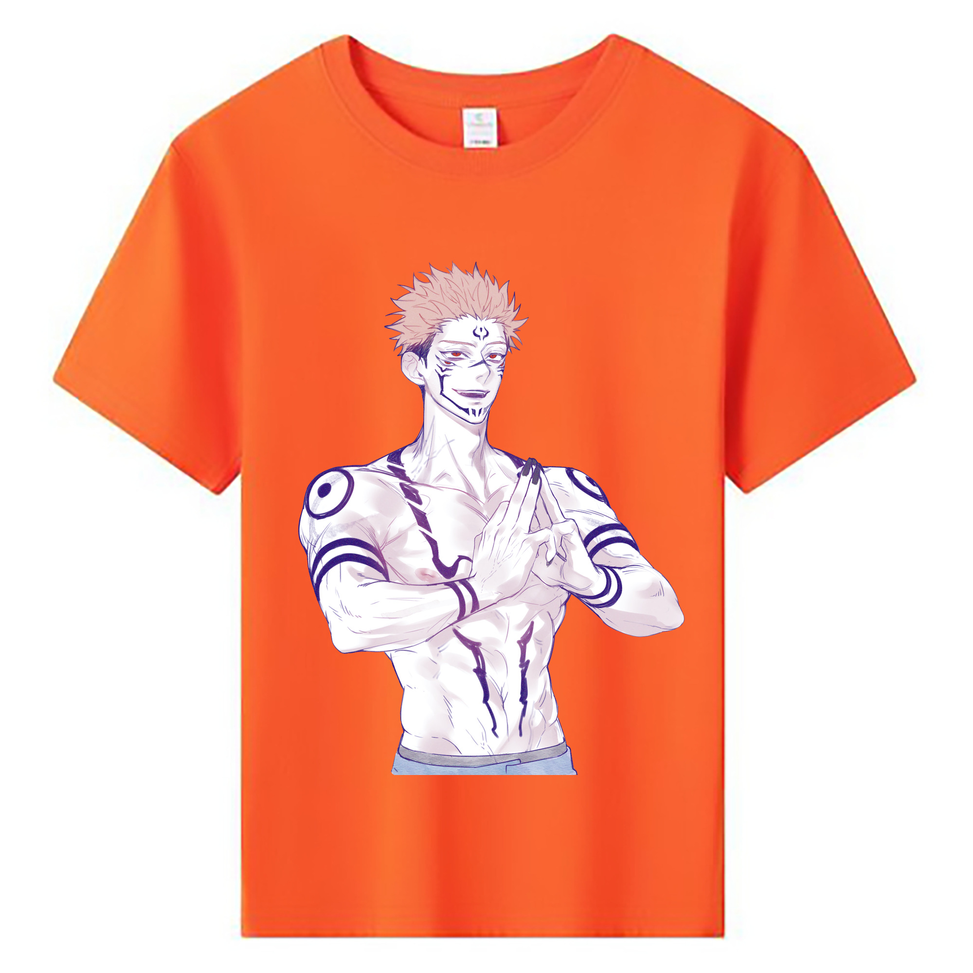 （画像用） 呪術廻戦 Jujutsu Kaisen 綿100％キッズTシャツ（フロントプリント）
