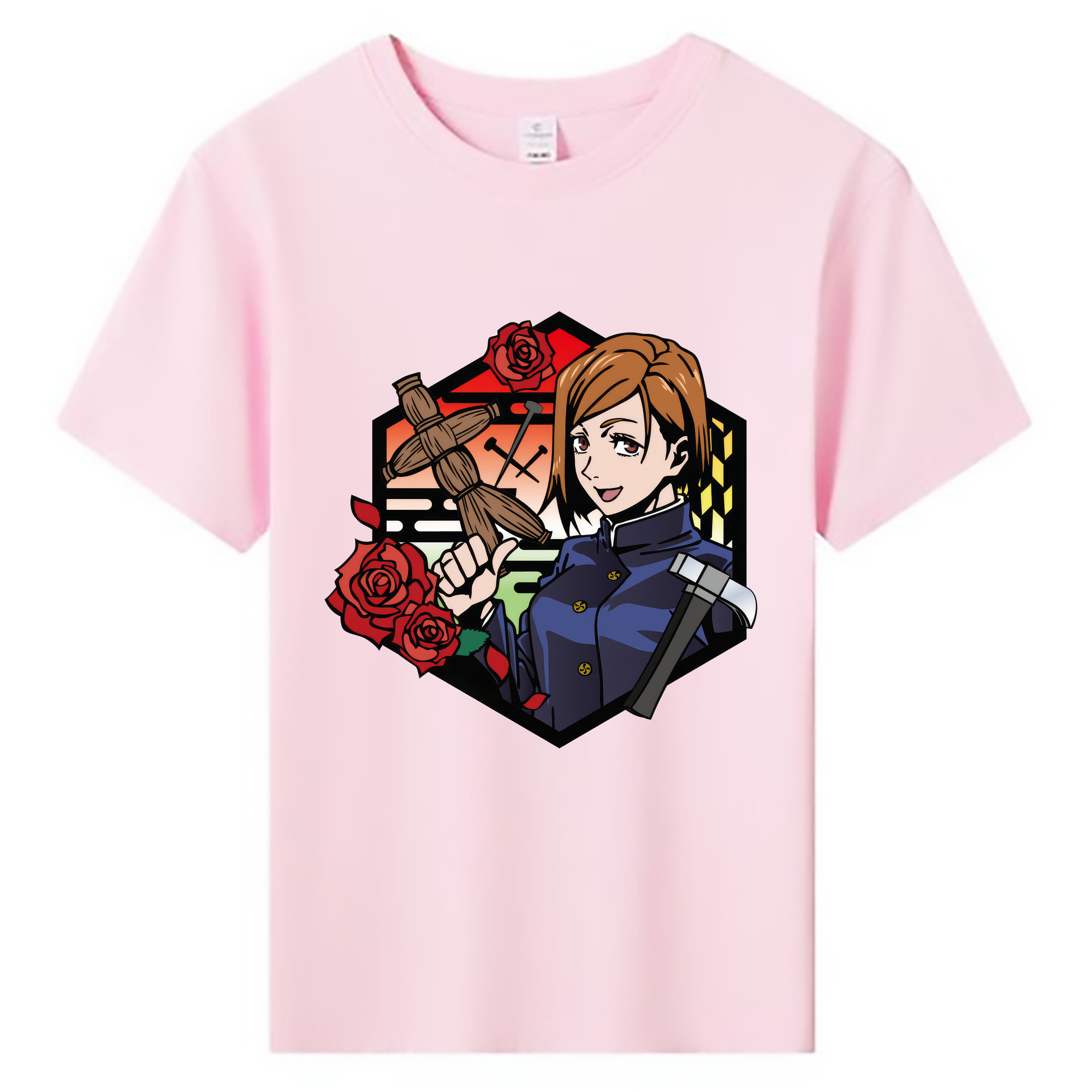 （画像用） 呪術廻戦 Jujutsu Kaisen 綿100％キッズTシャツ（フロントプリント）