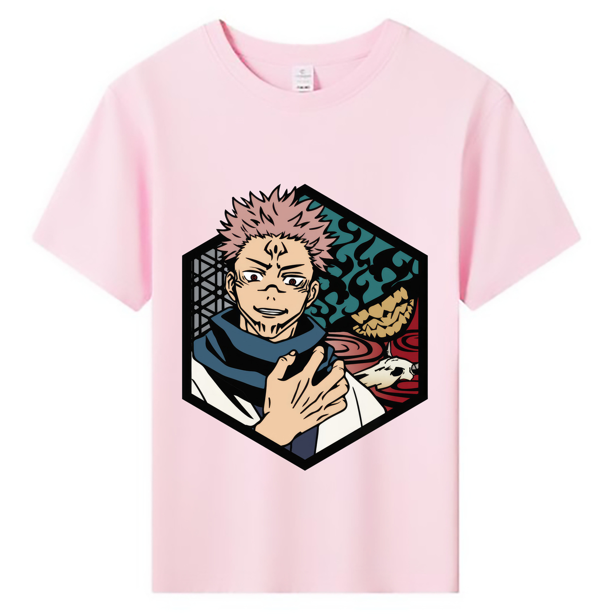 （画像用） 呪術廻戦 Jujutsu Kaisen 綿100％キッズTシャツ（フロントプリント）
