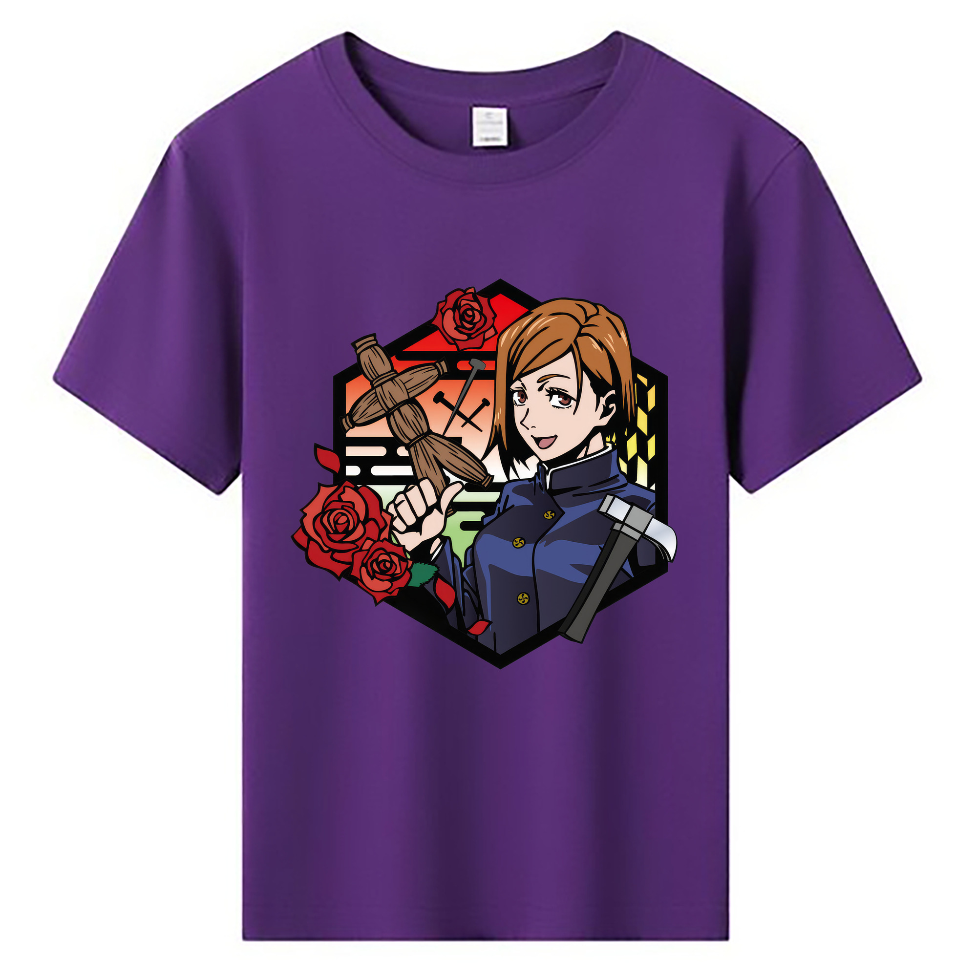 （画像用） 呪術廻戦 Jujutsu Kaisen 綿100％キッズTシャツ（フロントプリント）