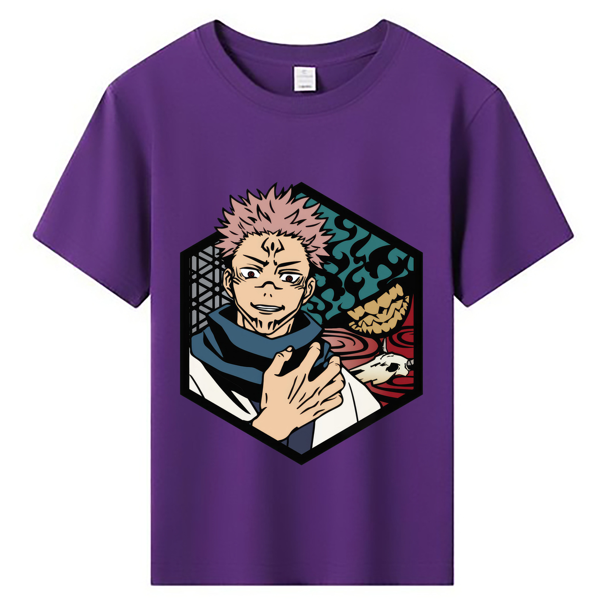 （画像用） 呪術廻戦 Jujutsu Kaisen 綿100％キッズTシャツ（フロントプリント）