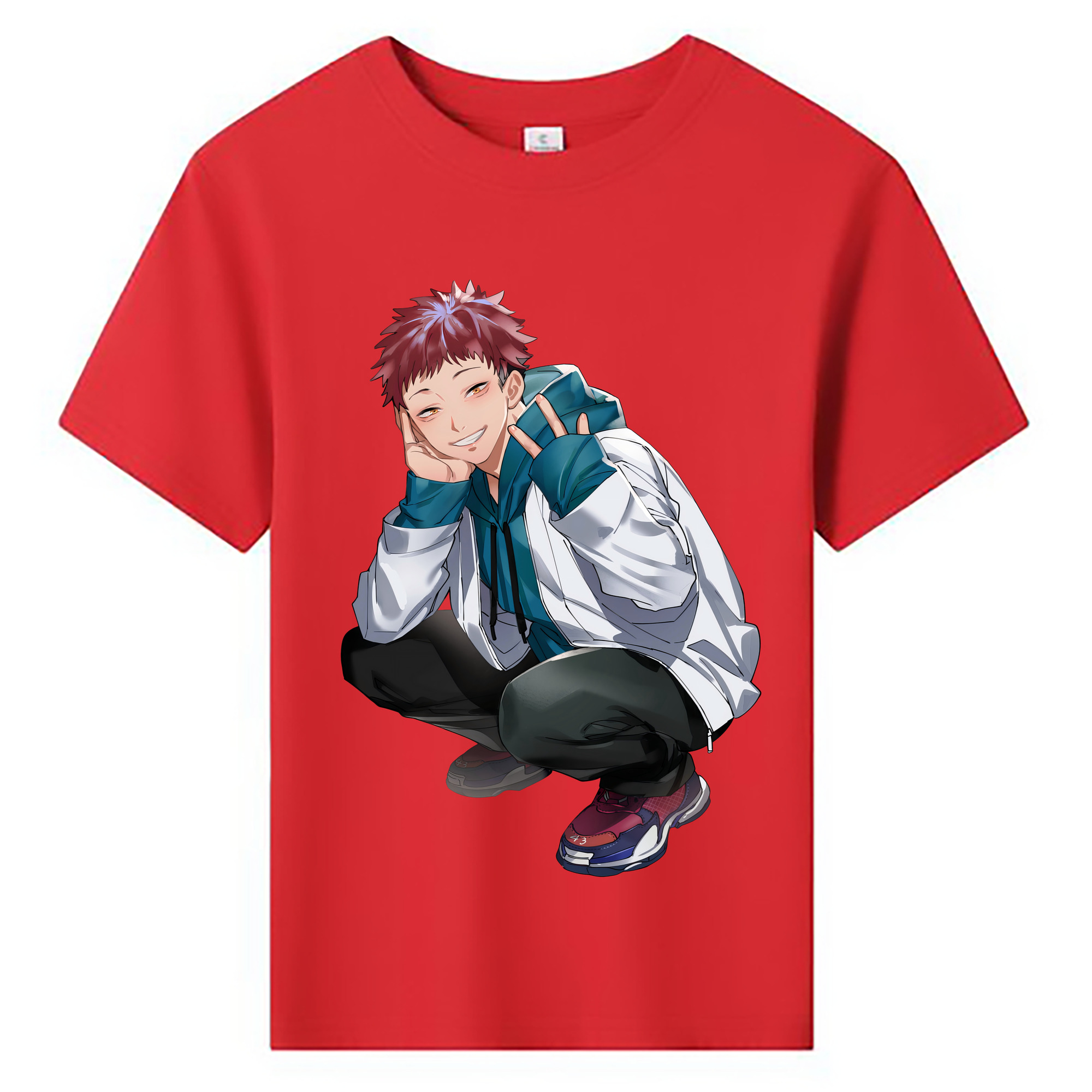 （画像用） 呪術廻戦 Jujutsu Kaisen 綿100％キッズTシャツ（フロントプリント）