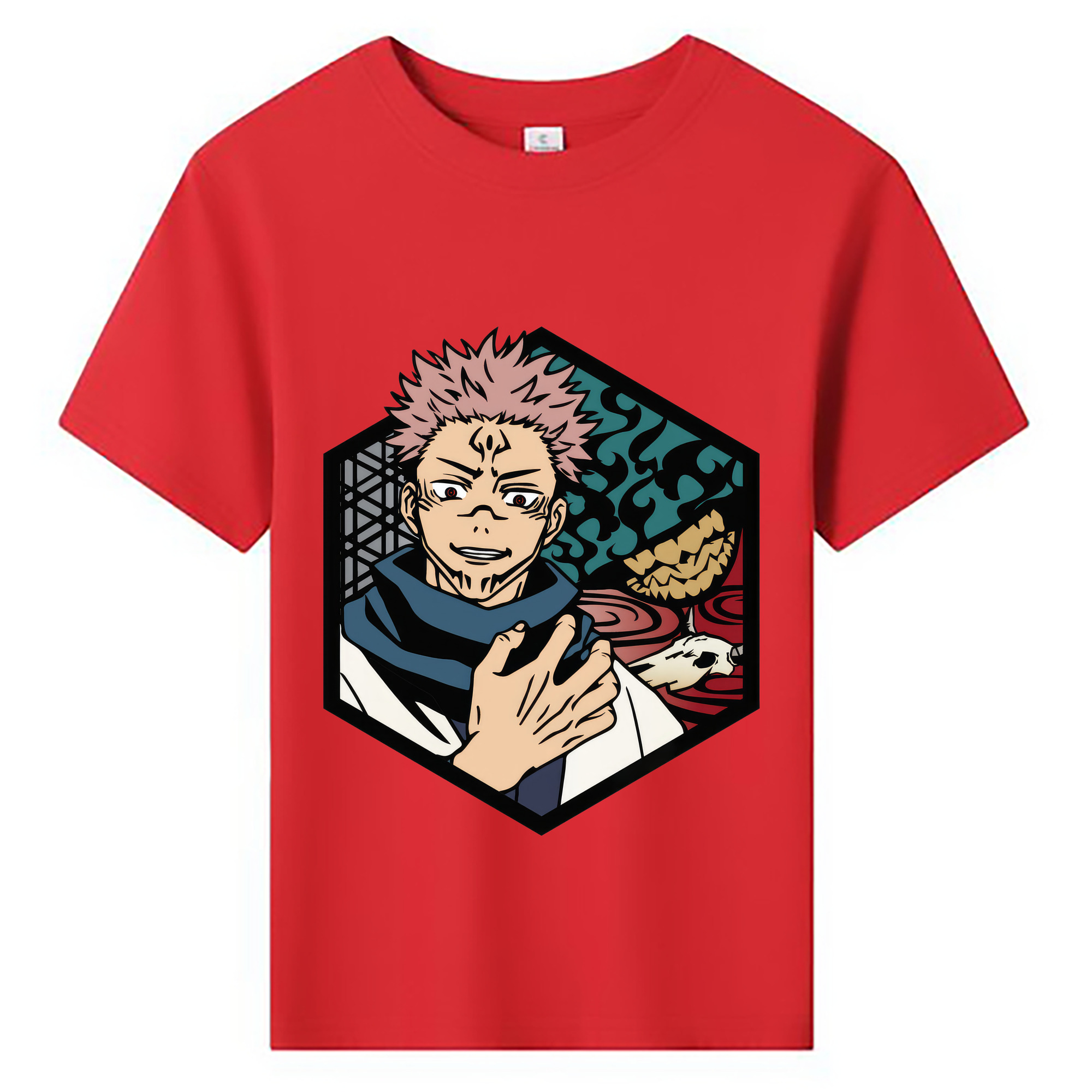 （画像用） 呪術廻戦 Jujutsu Kaisen 綿100％キッズTシャツ（フロントプリント）