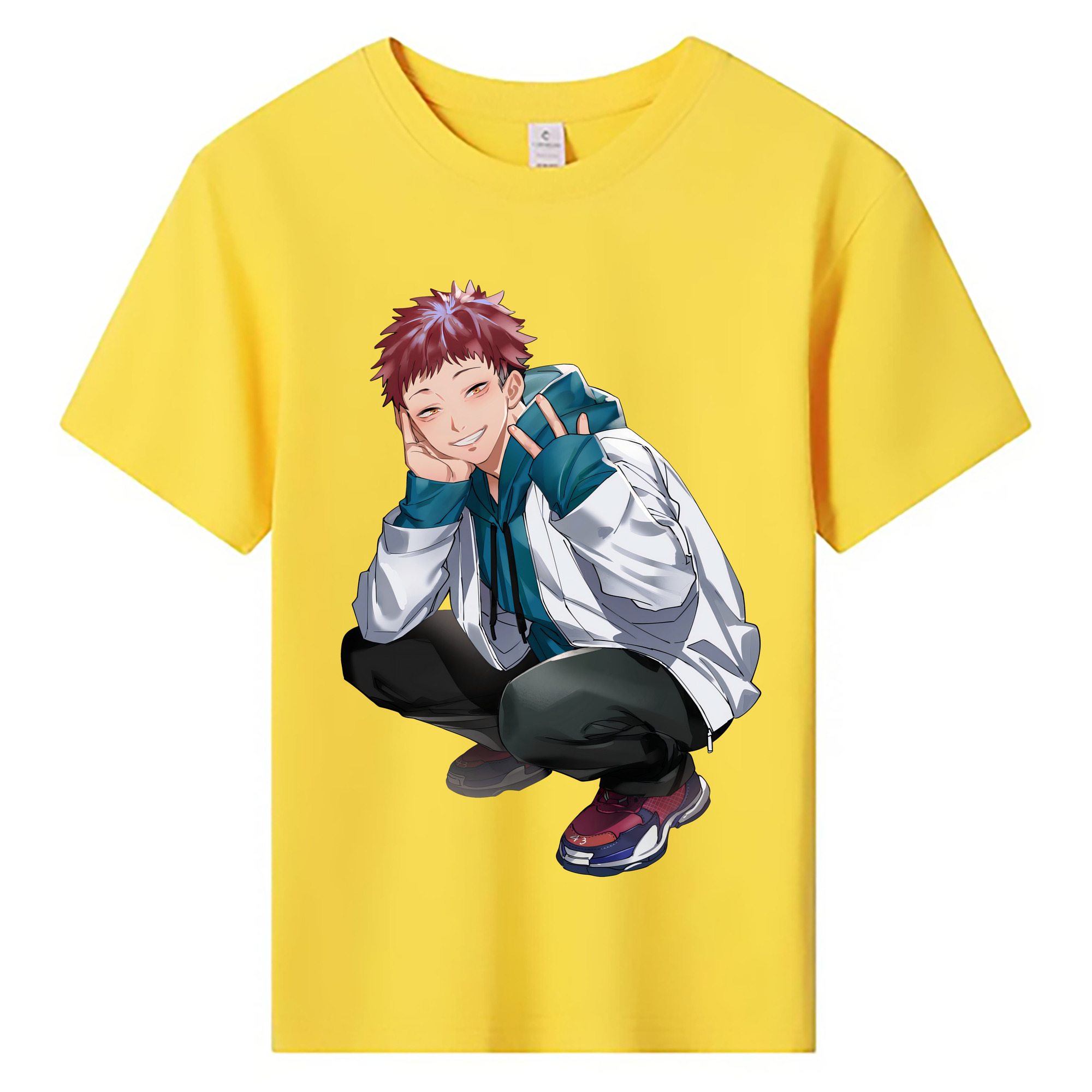 （画像用） 呪術廻戦 Jujutsu Kaisen 綿100％キッズTシャツ（フロントプリント）