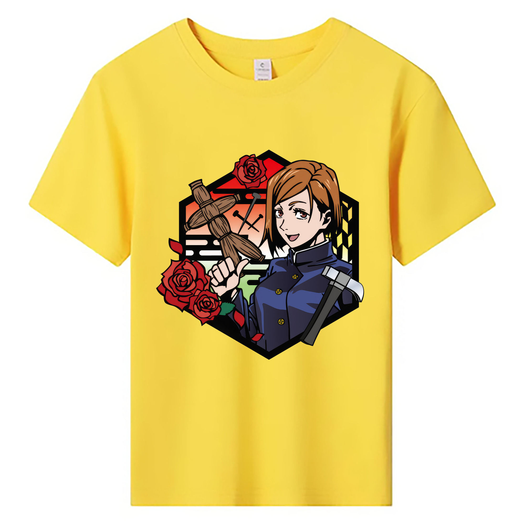 （画像用） 呪術廻戦 Jujutsu Kaisen 綿100％キッズTシャツ（フロントプリント）