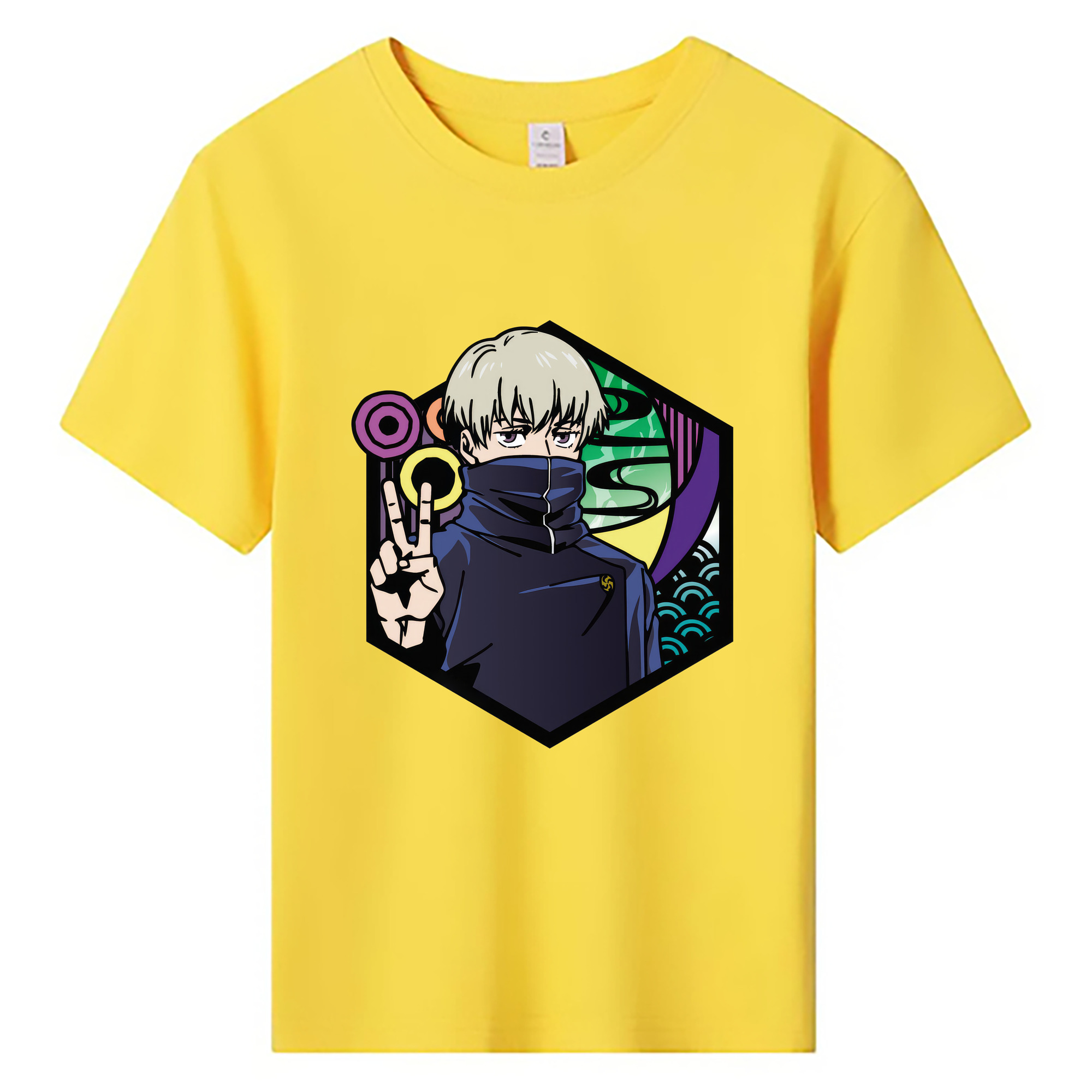 （画像用） 呪術廻戦 Jujutsu Kaisen 綿100％キッズTシャツ（フロントプリント）