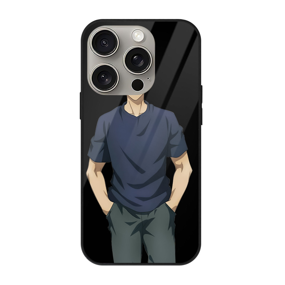 （画像用） 呪術廻戦 Jujutsu Kaisen 【iPhone15Pro対応】スマホケース 耐衝撃＆黄変防止 背面ガラス