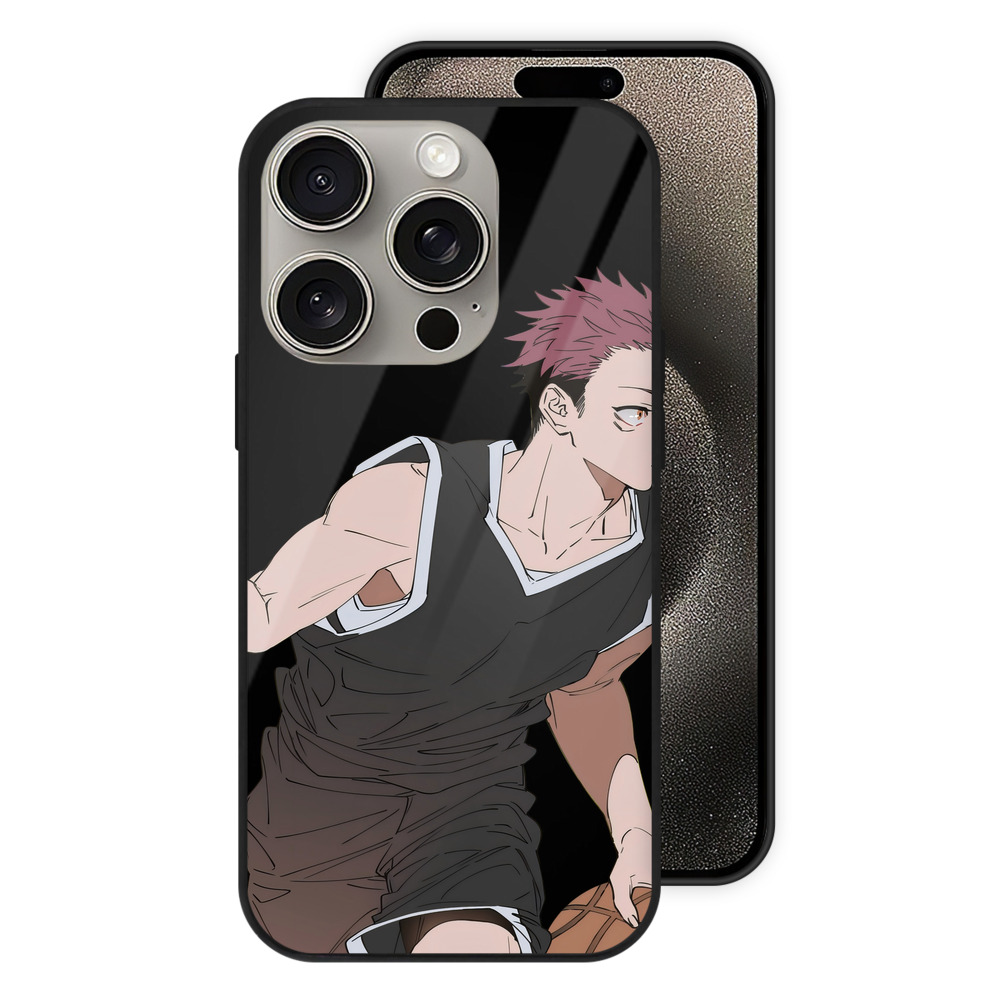 （画像用） 呪術廻戦 Jujutsu Kaisen 【iPhone15Pro対応】スマホケース 耐衝撃＆黄変防止 背面ガラス