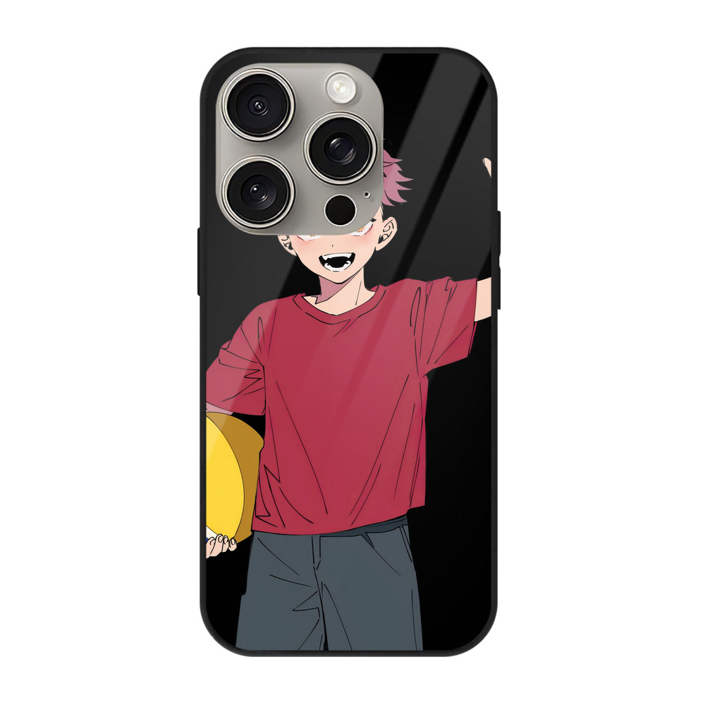 （画像用） 呪術廻戦 Jujutsu Kaisen 【iPhone15Pro対応】スマホケース 耐衝撃＆黄変防止 背面ガラス