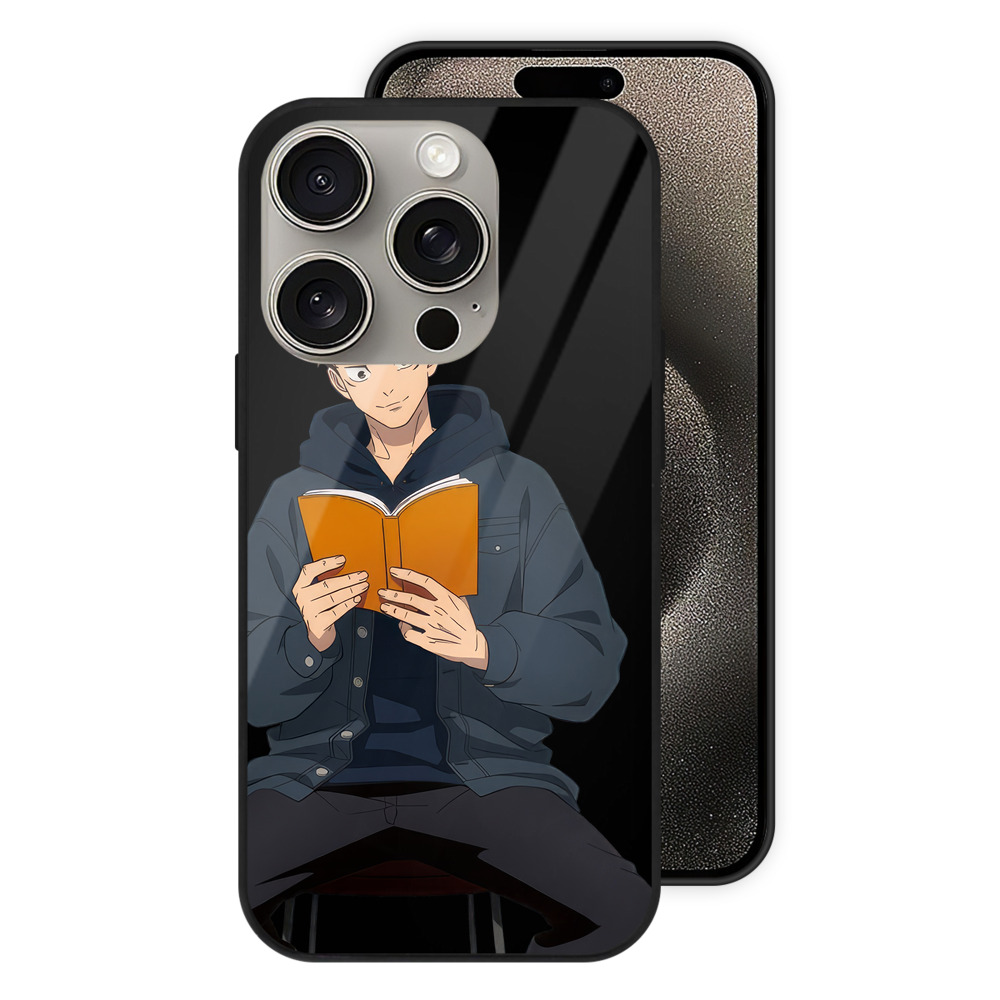 （画像用） 呪術廻戦 Jujutsu Kaisen 【iPhone15Pro対応】スマホケース 耐衝撃＆黄変防止 背面ガラス