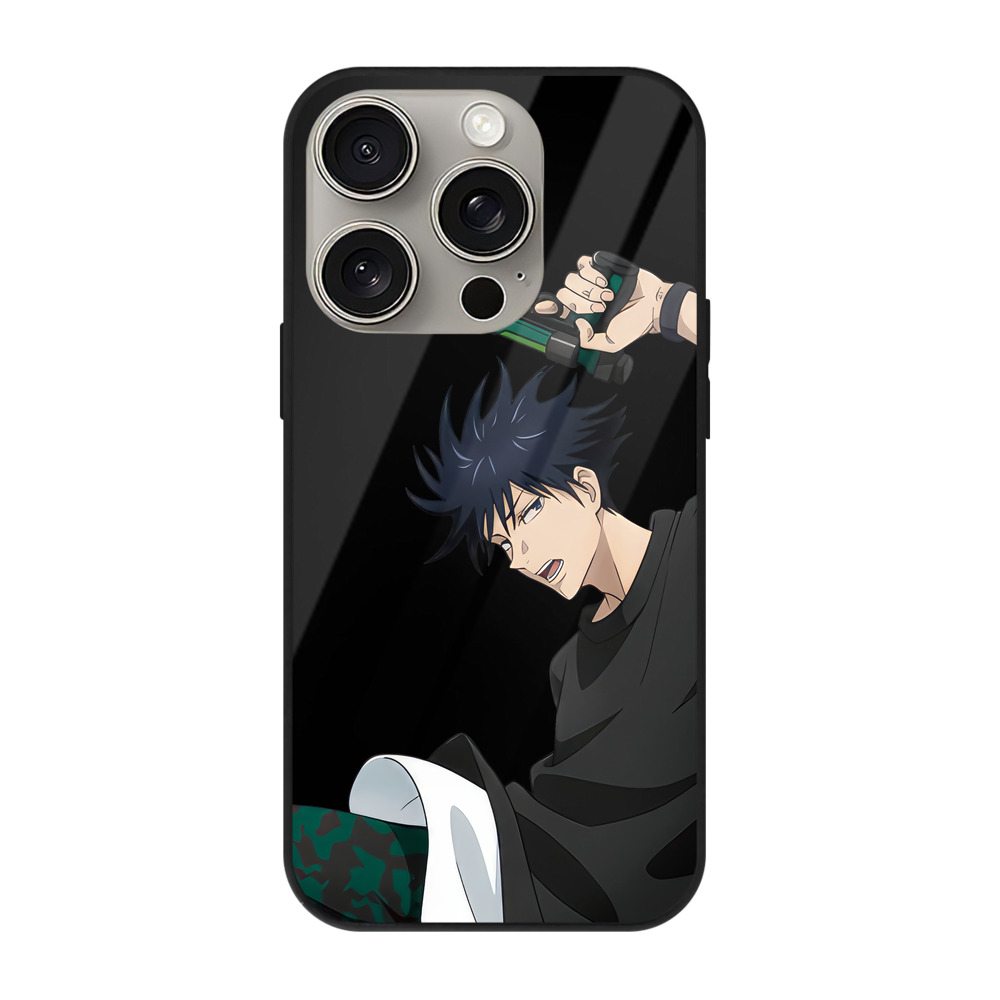 （画像用） 呪術廻戦 Jujutsu Kaisen 【iPhone15Pro対応】スマホケース 耐衝撃＆黄変防止 背面ガラス