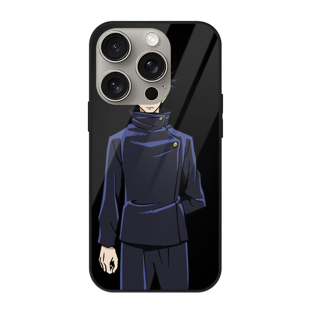 （画像用） 呪術廻戦 Jujutsu Kaisen 【iPhone15Pro対応】スマホケース 耐衝撃＆黄変防止 背面ガラス