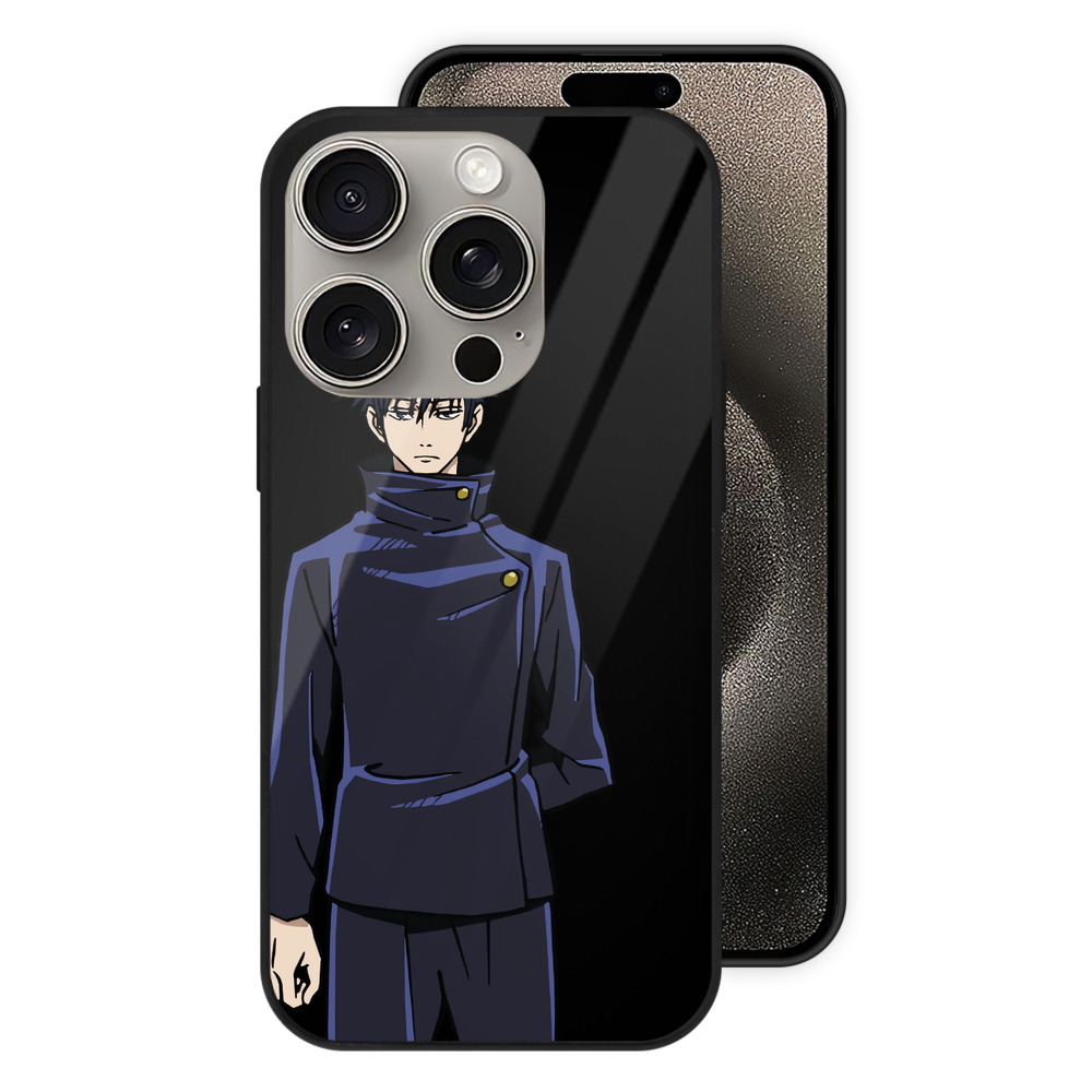 （画像用） 呪術廻戦 Jujutsu Kaisen 【iPhone15Pro対応】スマホケース 耐衝撃＆黄変防止 背面ガラス