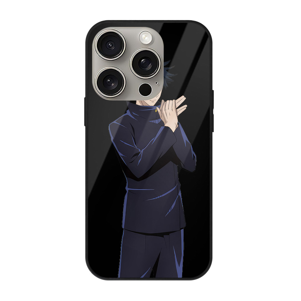 （画像用） 呪術廻戦 Jujutsu Kaisen 【iPhone15Pro対応】スマホケース 耐衝撃＆黄変防止 背面ガラス