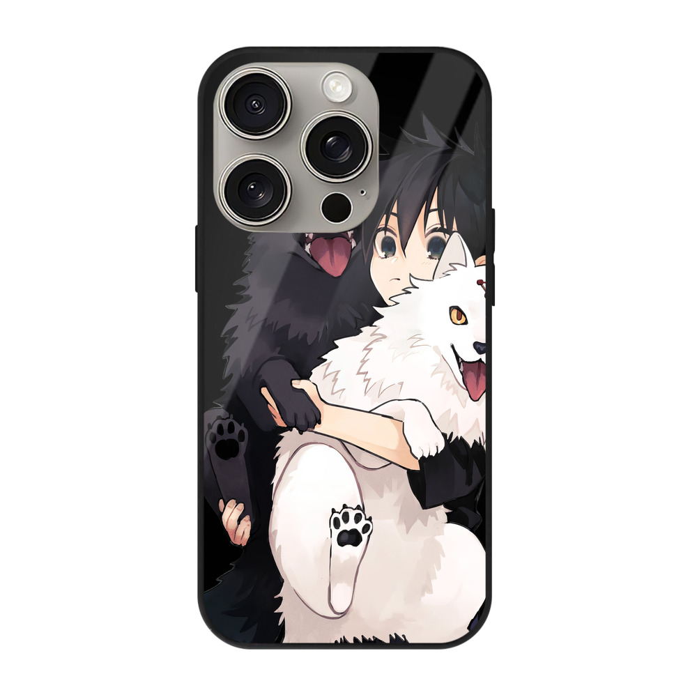 （画像用） 呪術廻戦 Jujutsu Kaisen 【iPhone15Pro対応】スマホケース 耐衝撃＆黄変防止 背面ガラス