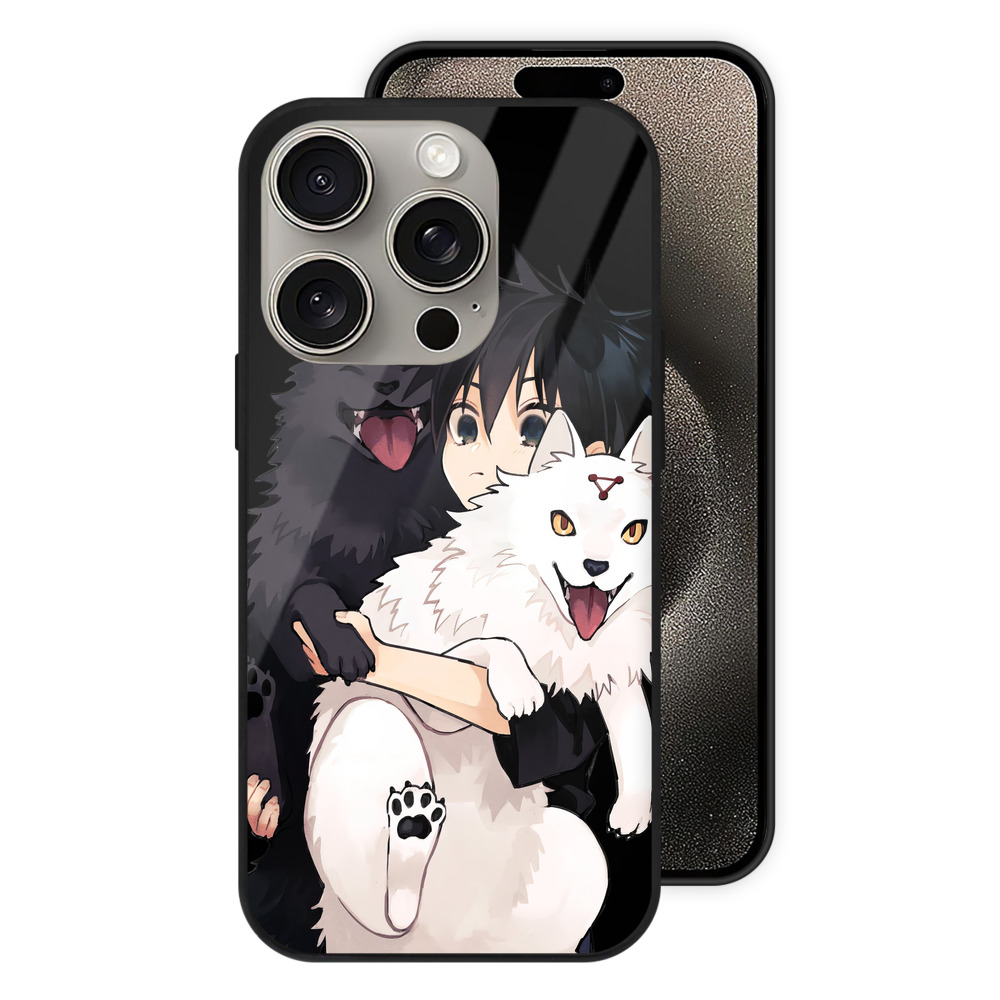 （画像用） 呪術廻戦 Jujutsu Kaisen 【iPhone15Pro対応】スマホケース 耐衝撃＆黄変防止 背面ガラス