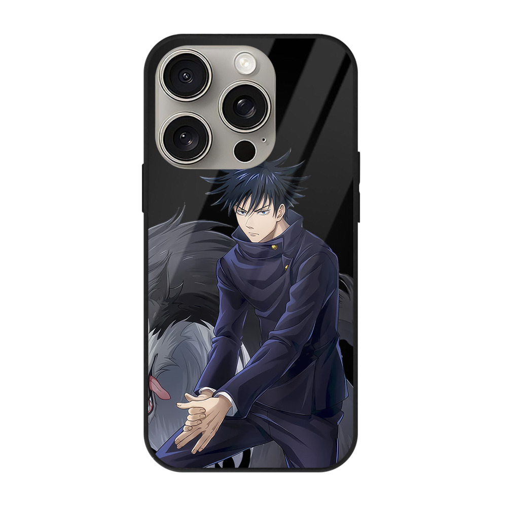 （画像用） 呪術廻戦 Jujutsu Kaisen 【iPhone15Pro対応】スマホケース 耐衝撃＆黄変防止 背面ガラス