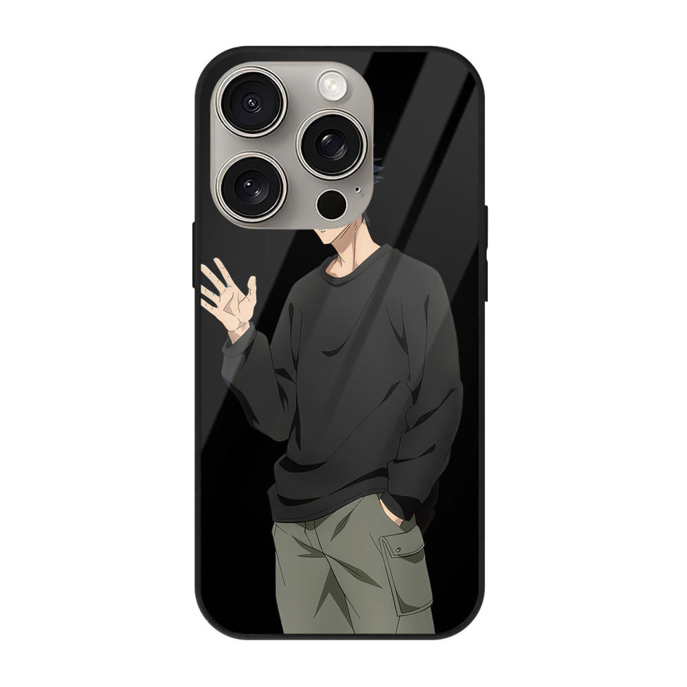 （画像用） 呪術廻戦 Jujutsu Kaisen 【iPhone15Pro対応】スマホケース 耐衝撃＆黄変防止 背面ガラス